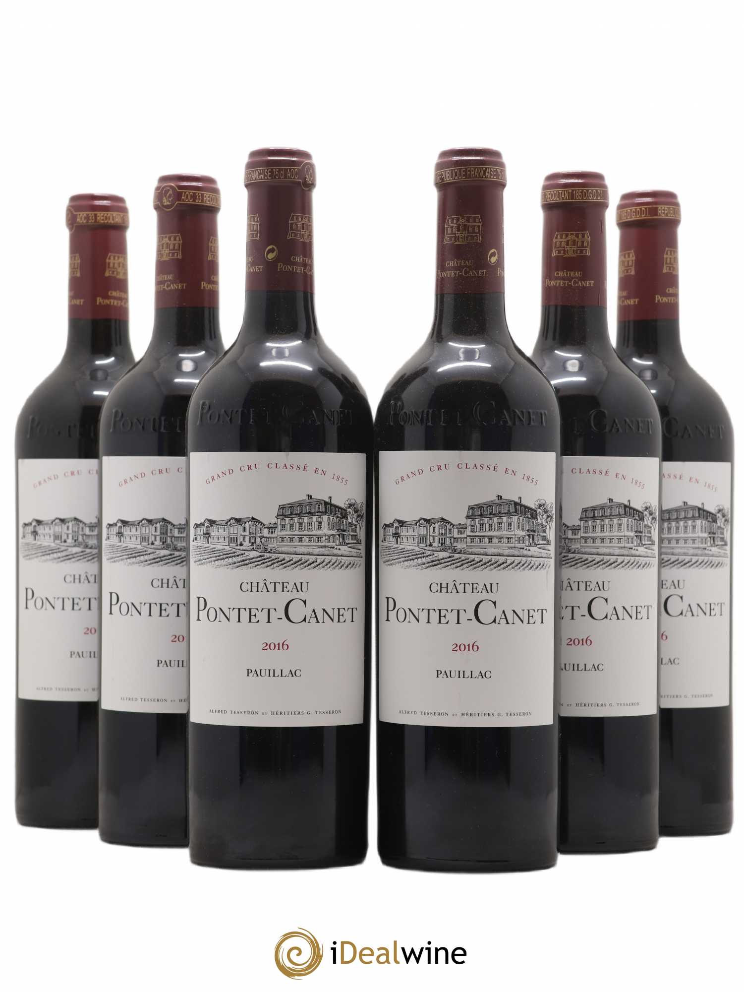 Château Pontet Canet 5ème Grand Cru Classé 2016 - Lot de 6 bouteilles - 0