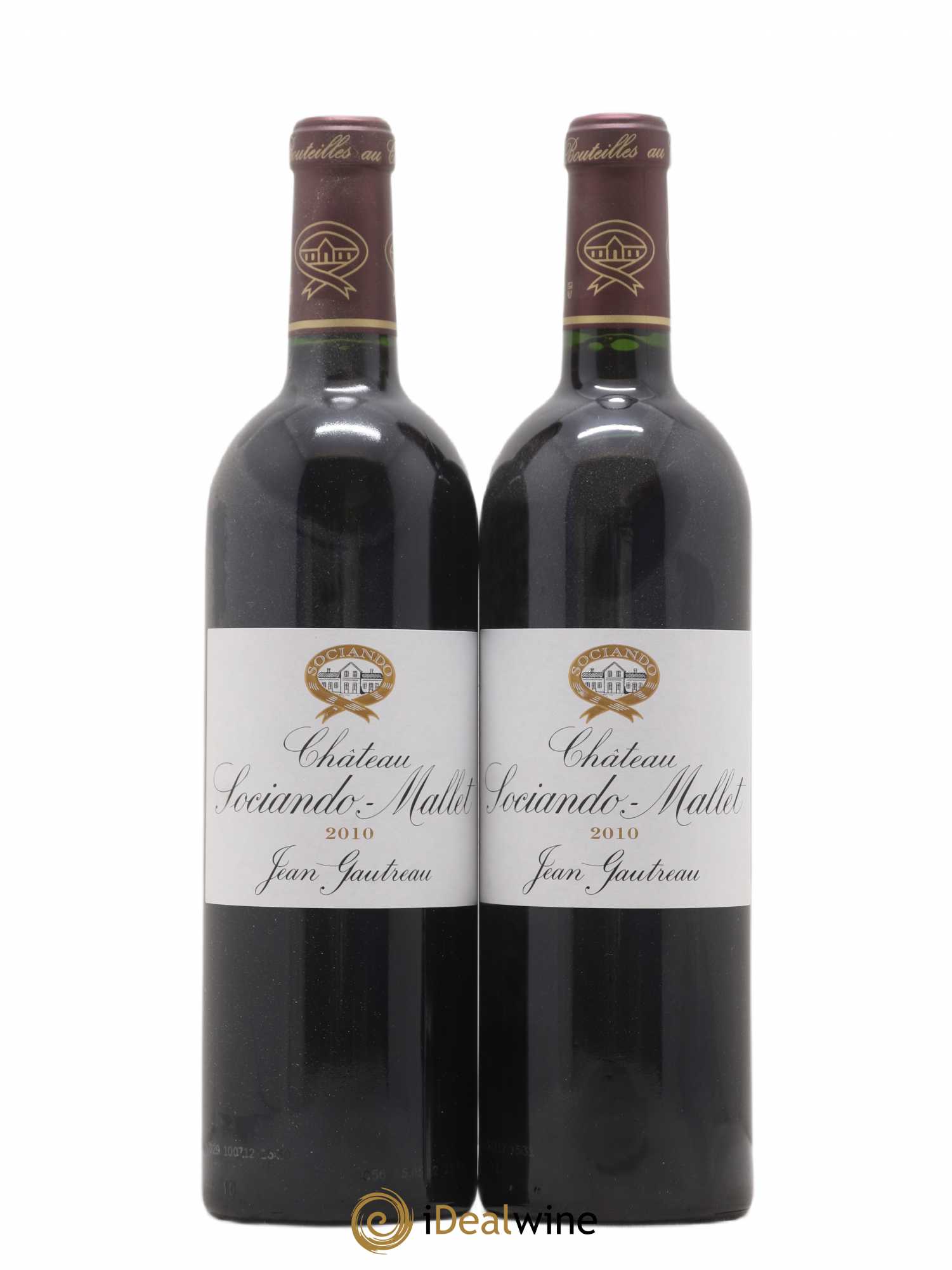 Château Sociando Mallet 2010 - Lot de 2 bouteilles - 0