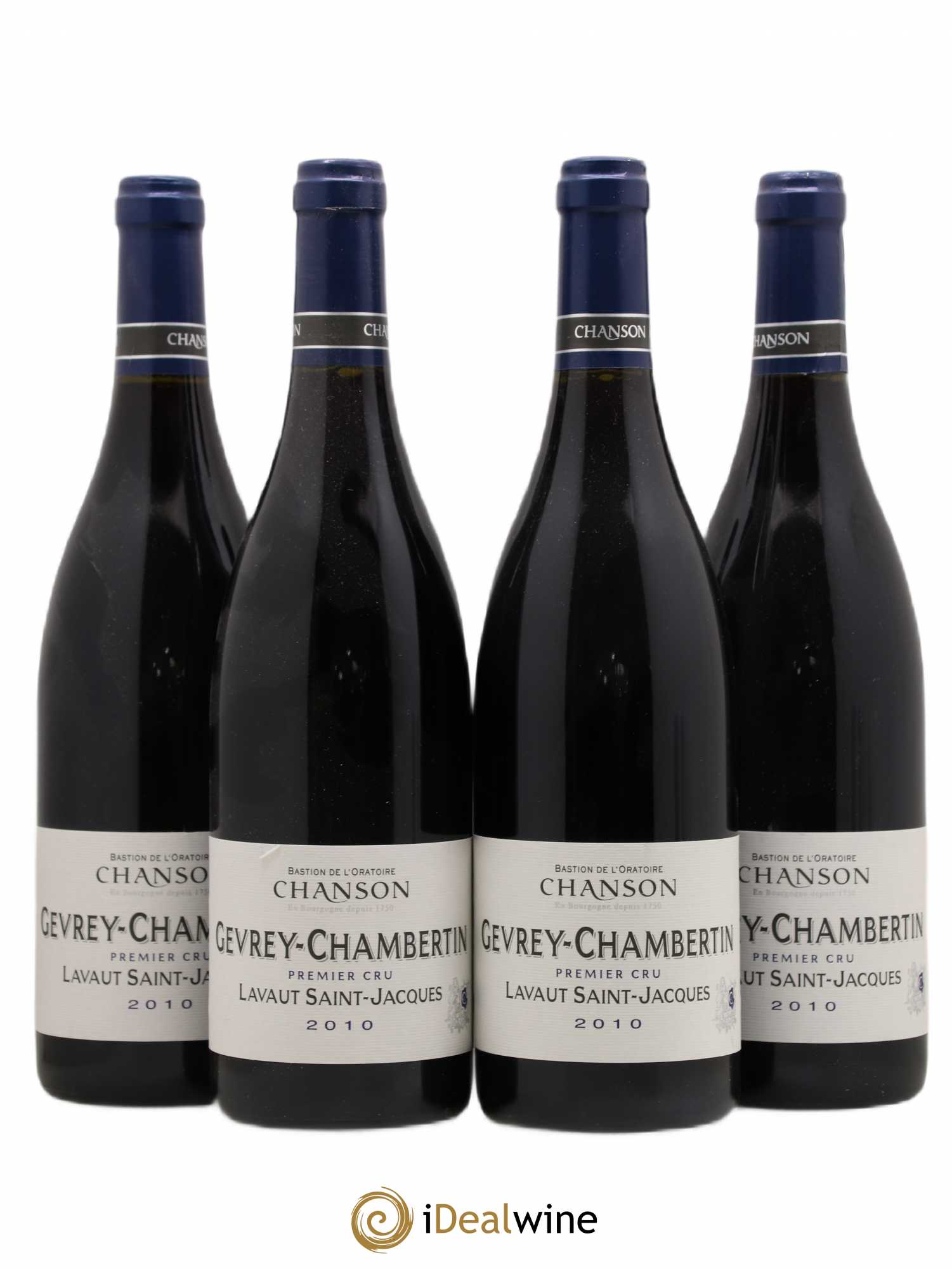 Gevrey-Chambertin 1er Cru Lavaut Saint Jacques Chanson 2010 - Posten von 4 Flaschen - 0