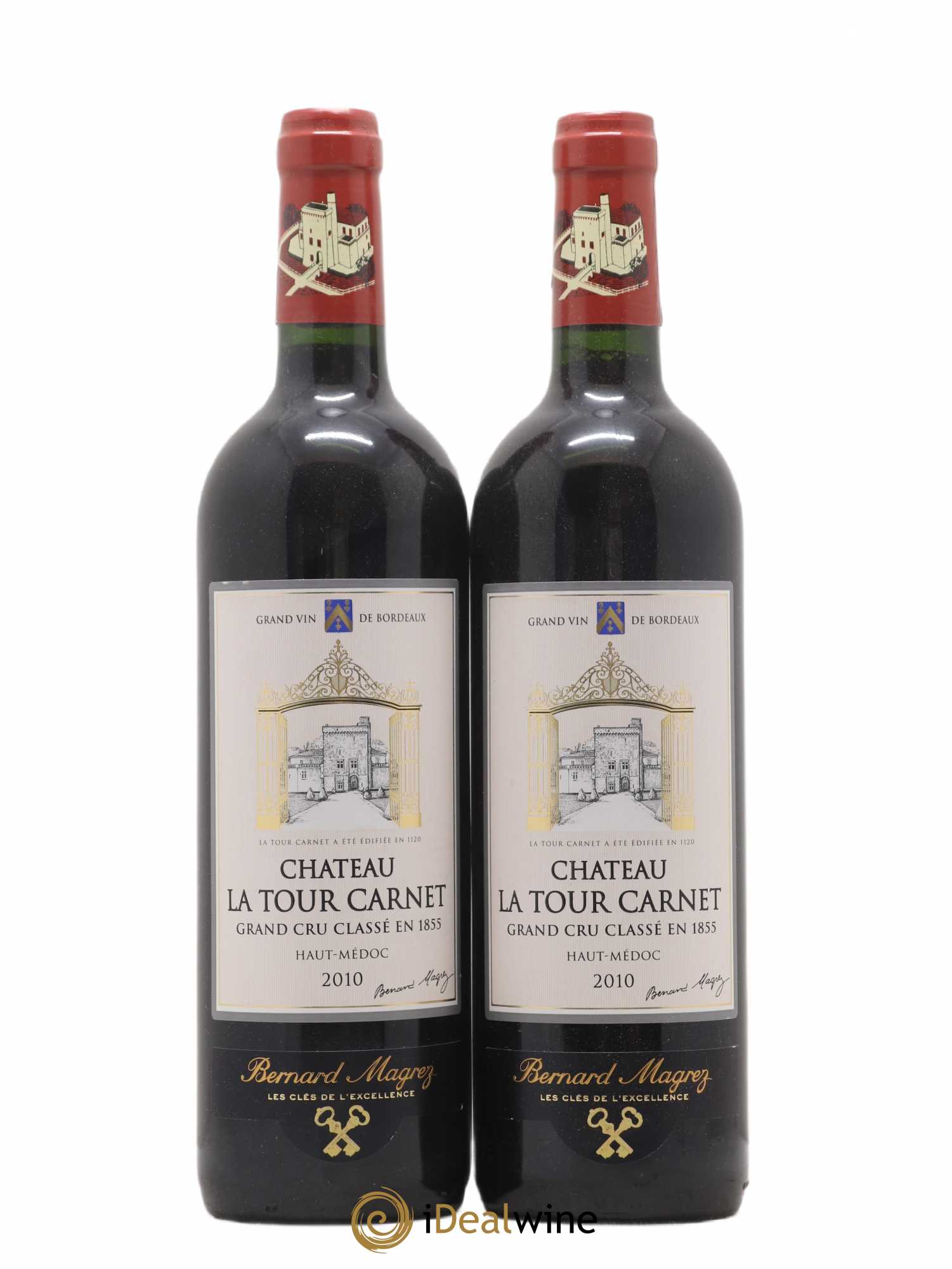 Château la Tour Carnet 4ème Grand Cru Classé 2010 - Lot de 2 bouteilles - 0