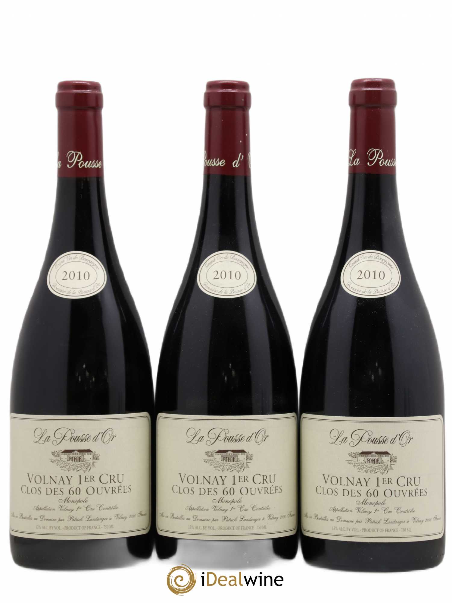 Volnay 1er Cru Clos des 60 ouvrées La Pousse d'Or (Domaine de) 2010 - Lot de 3 bouteilles - 0