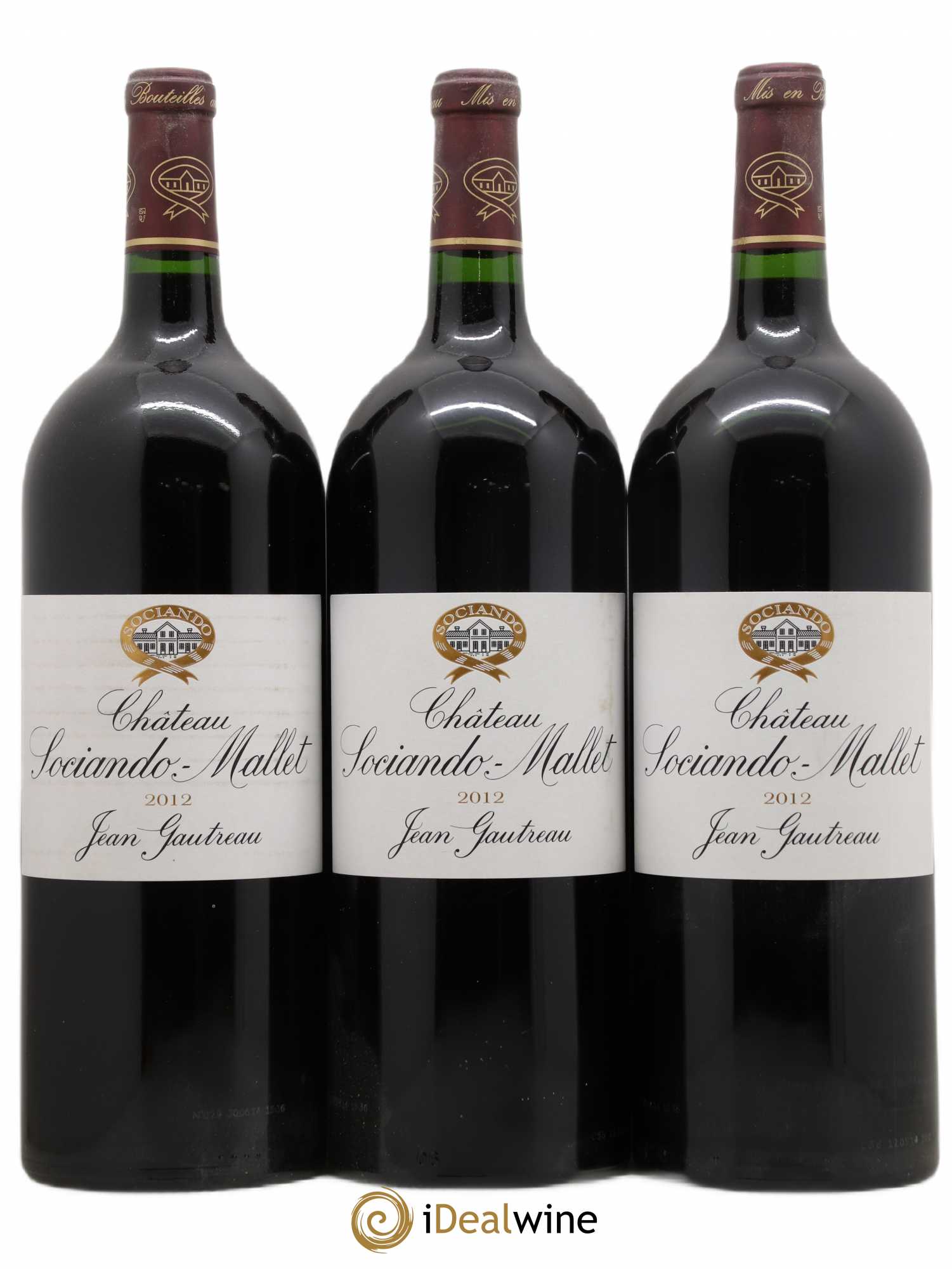 Château Sociando Mallet 2012 - Lot de 3 magnums - 0