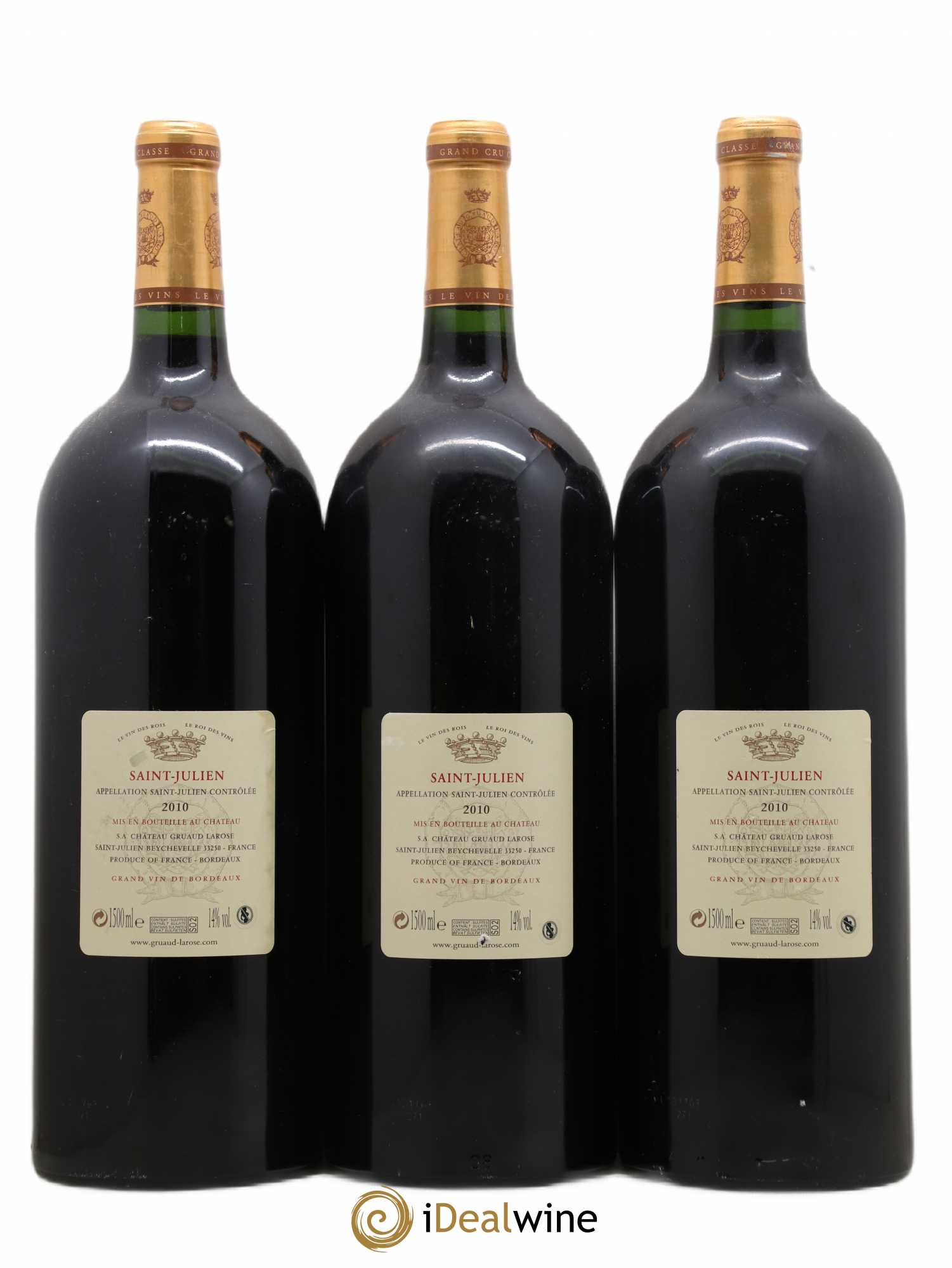Château Gruaud Larose 2ème Grand Cru Classé 2010 - Lot de 3 magnums - 1