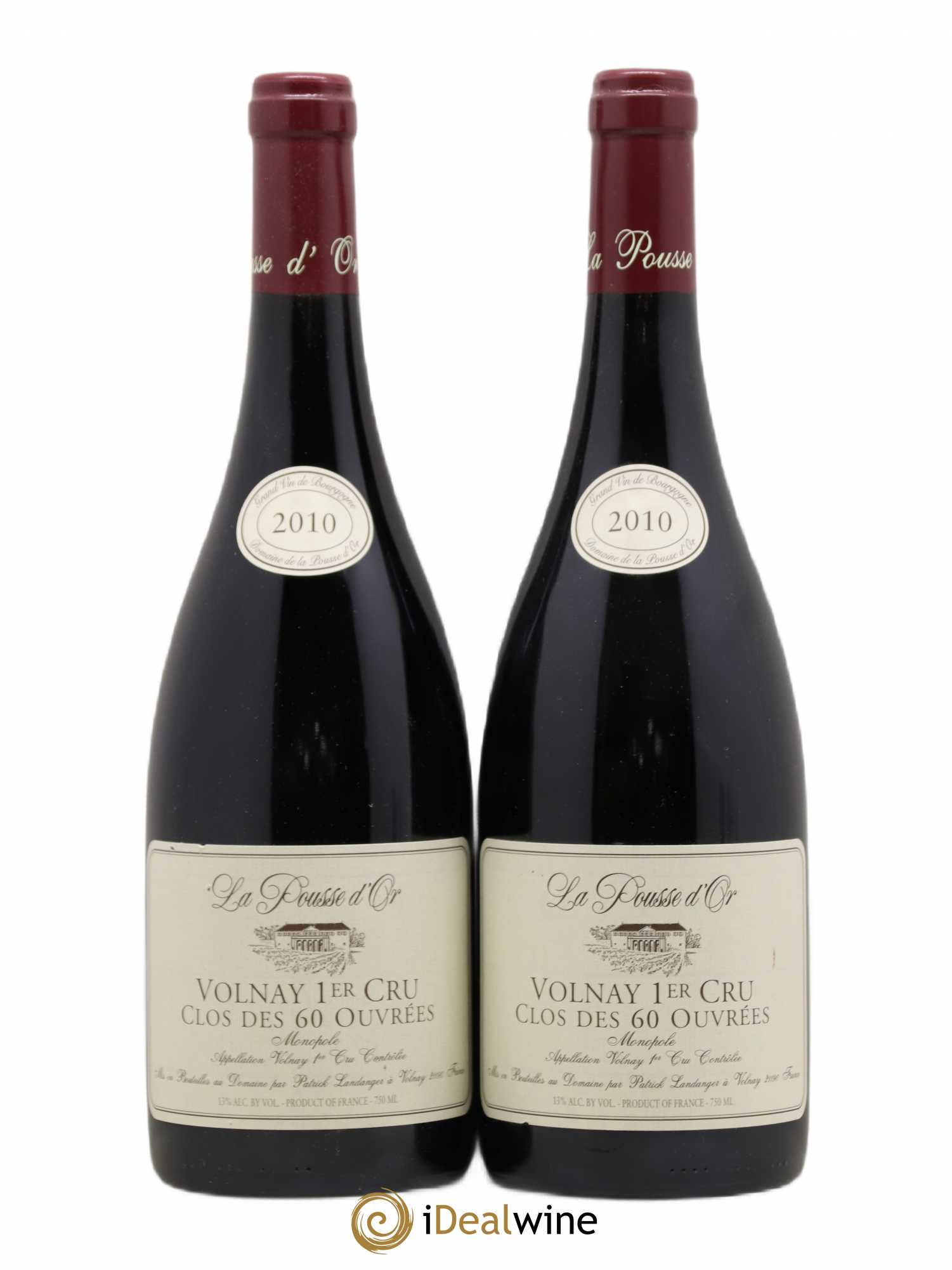 Volnay 1er Cru Clos des 60 ouvrées La Pousse d'Or (Domaine de) 2010 - Lot de 2 bouteilles - 0