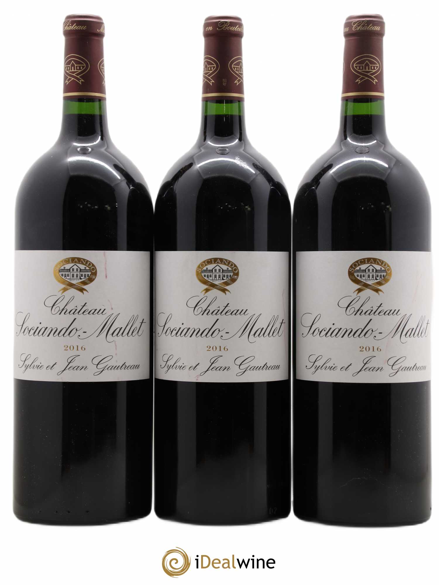 Château Sociando Mallet 2016 - Lot de 3 magnums - 0