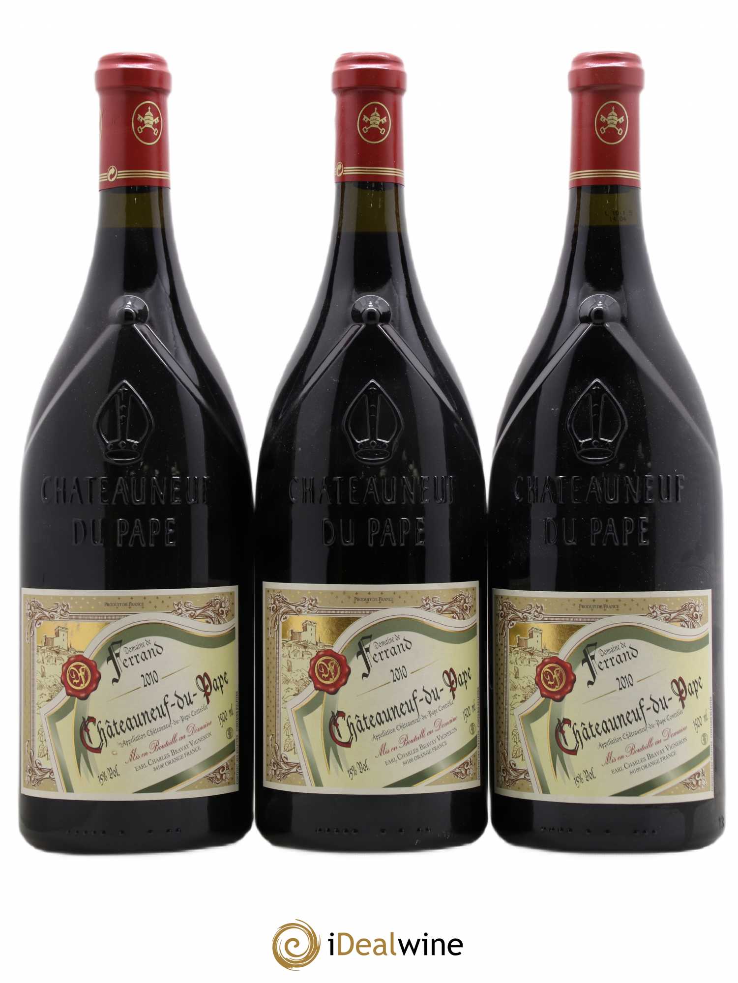 Châteauneuf-du-Pape Domaine de Ferrand Philippe Bravay 2010 - Posten von 3 Magnum - 0