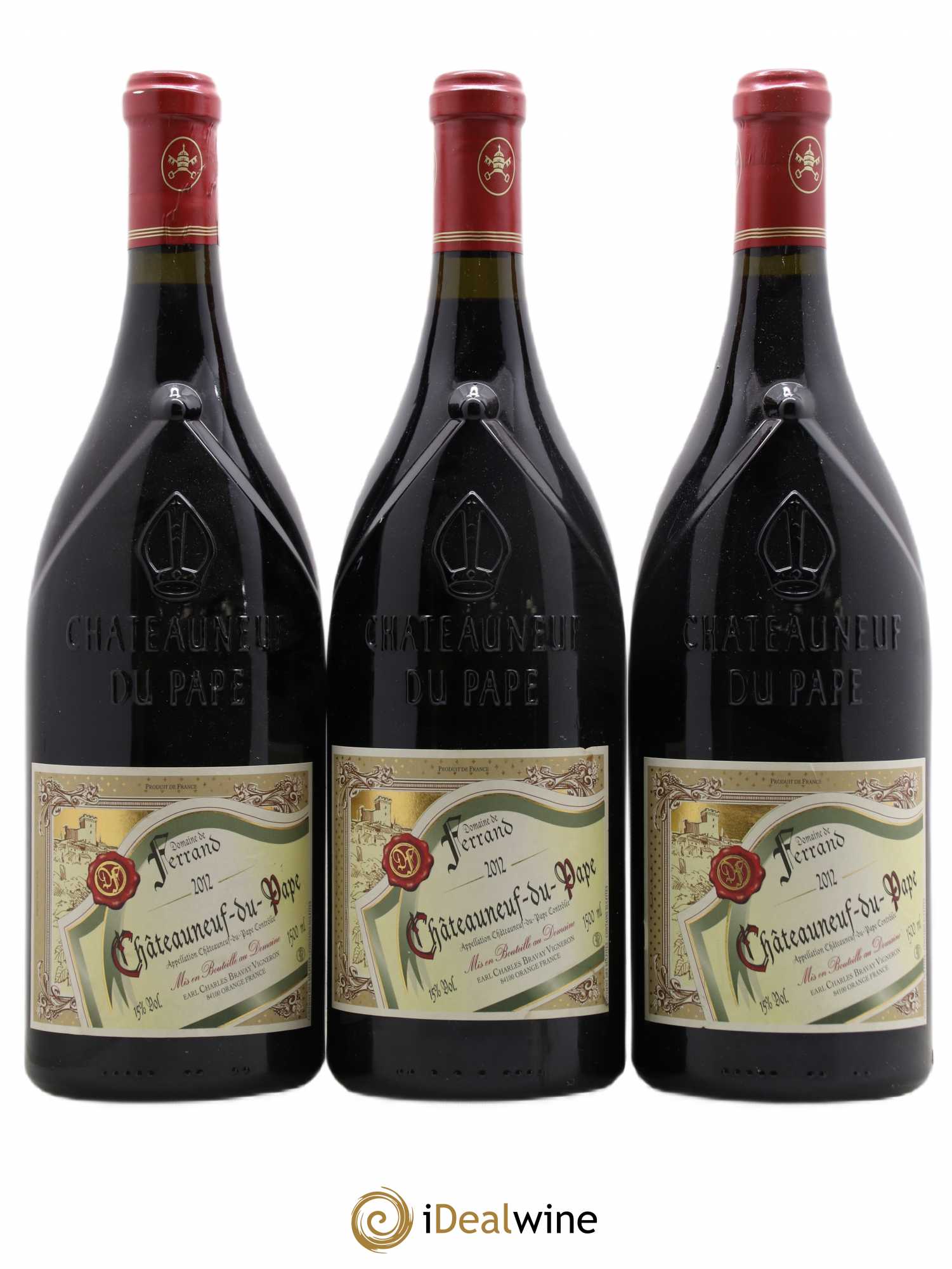 Châteauneuf-du-Pape Domaine de Ferrand Philippe Bravay 2012 - Posten von 3 Magnum - 0