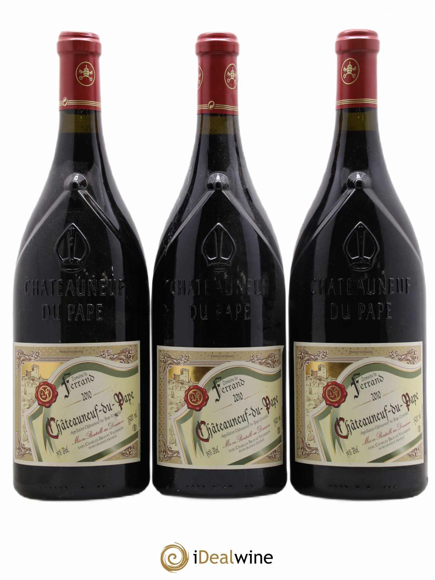 Châteauneuf-du-Pape Domaine de Ferrand Philippe Bravay 2010 - Posten von 3 Magnum - 0