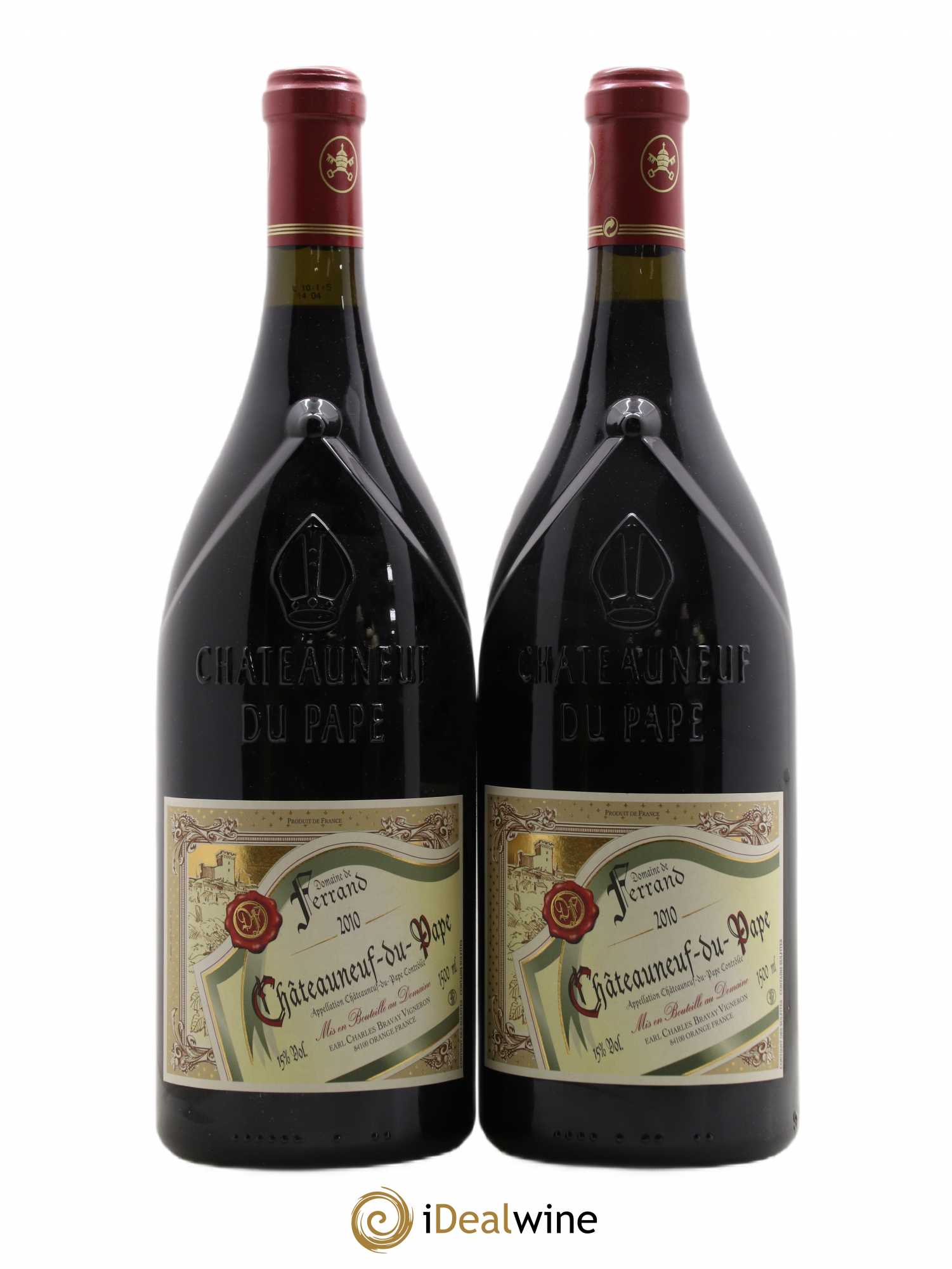 Châteauneuf-du-Pape Domaine de Ferrand Philippe Bravay 2010 - Posten von 2 Magnum - 0