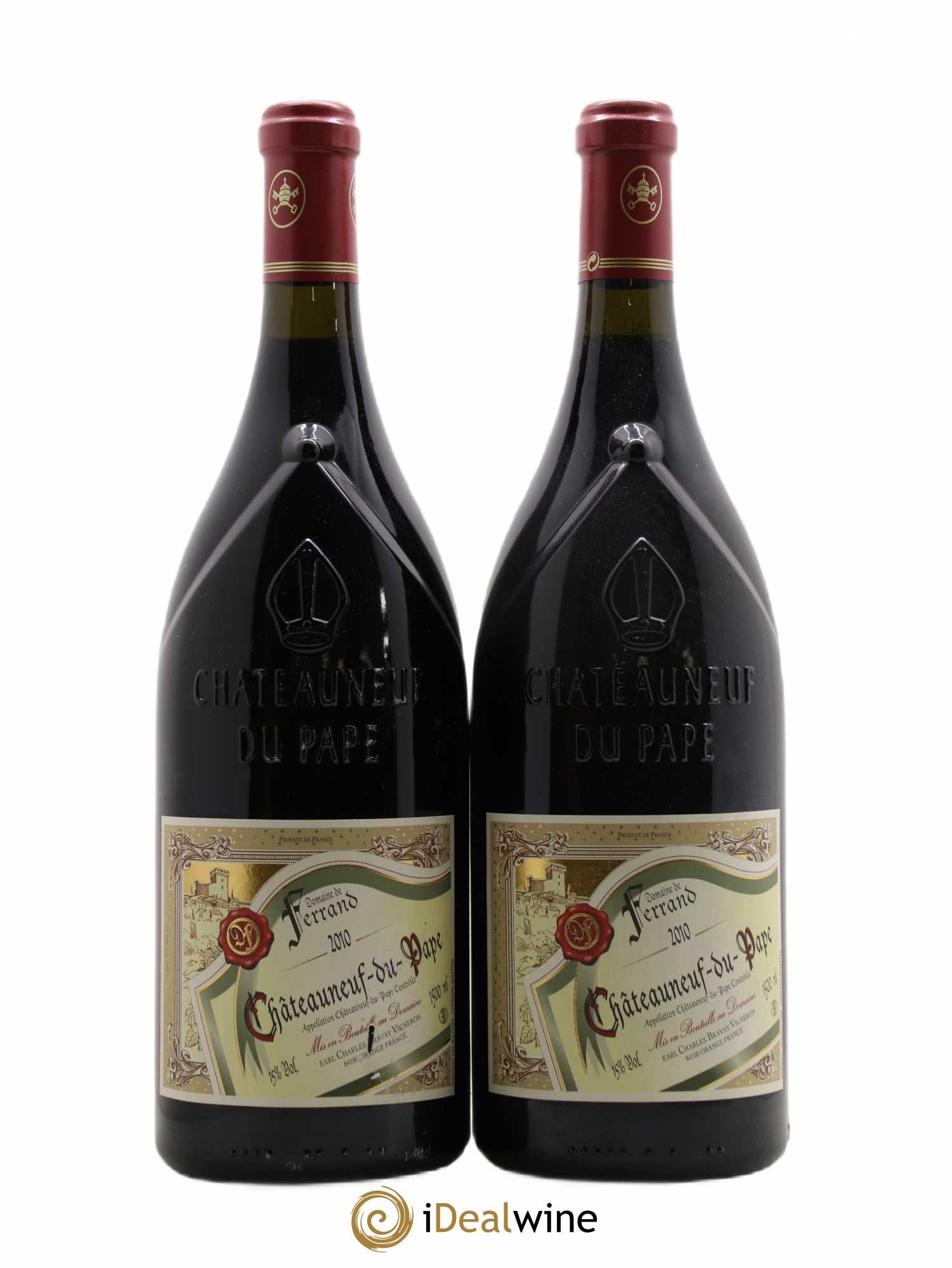 Châteauneuf-du-Pape Domaine de Ferrand Philippe Bravay 2010 - Posten von 2 Magnum - 0