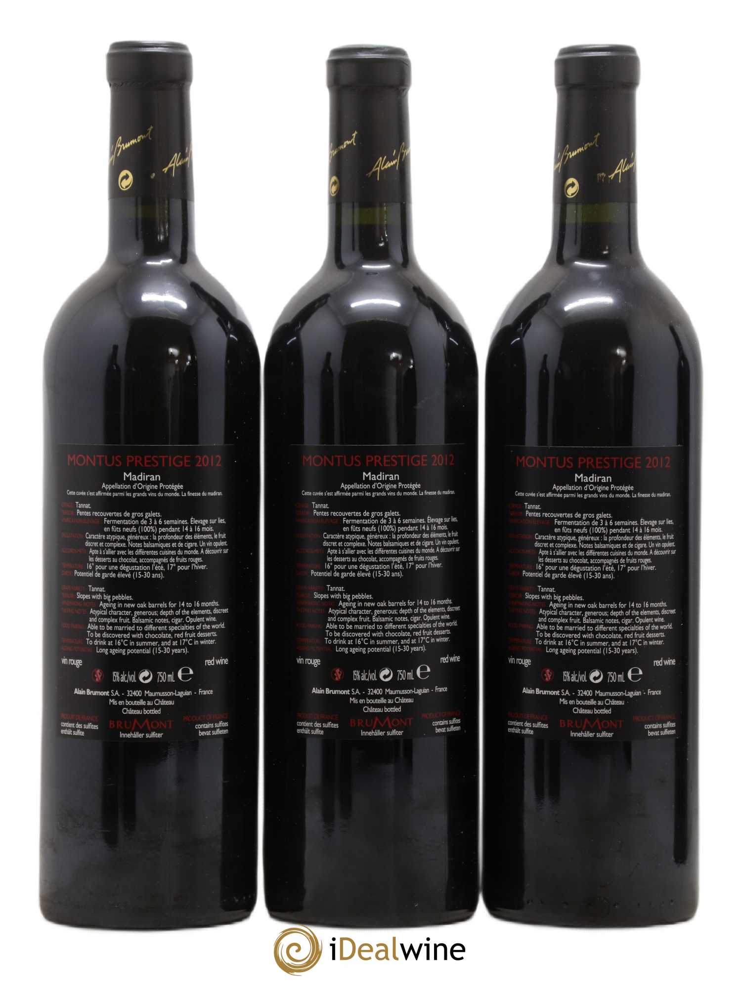 Madiran Château Montus-Prestige Alain Brumont 2012 - Lot de 6 bouteilles - 2