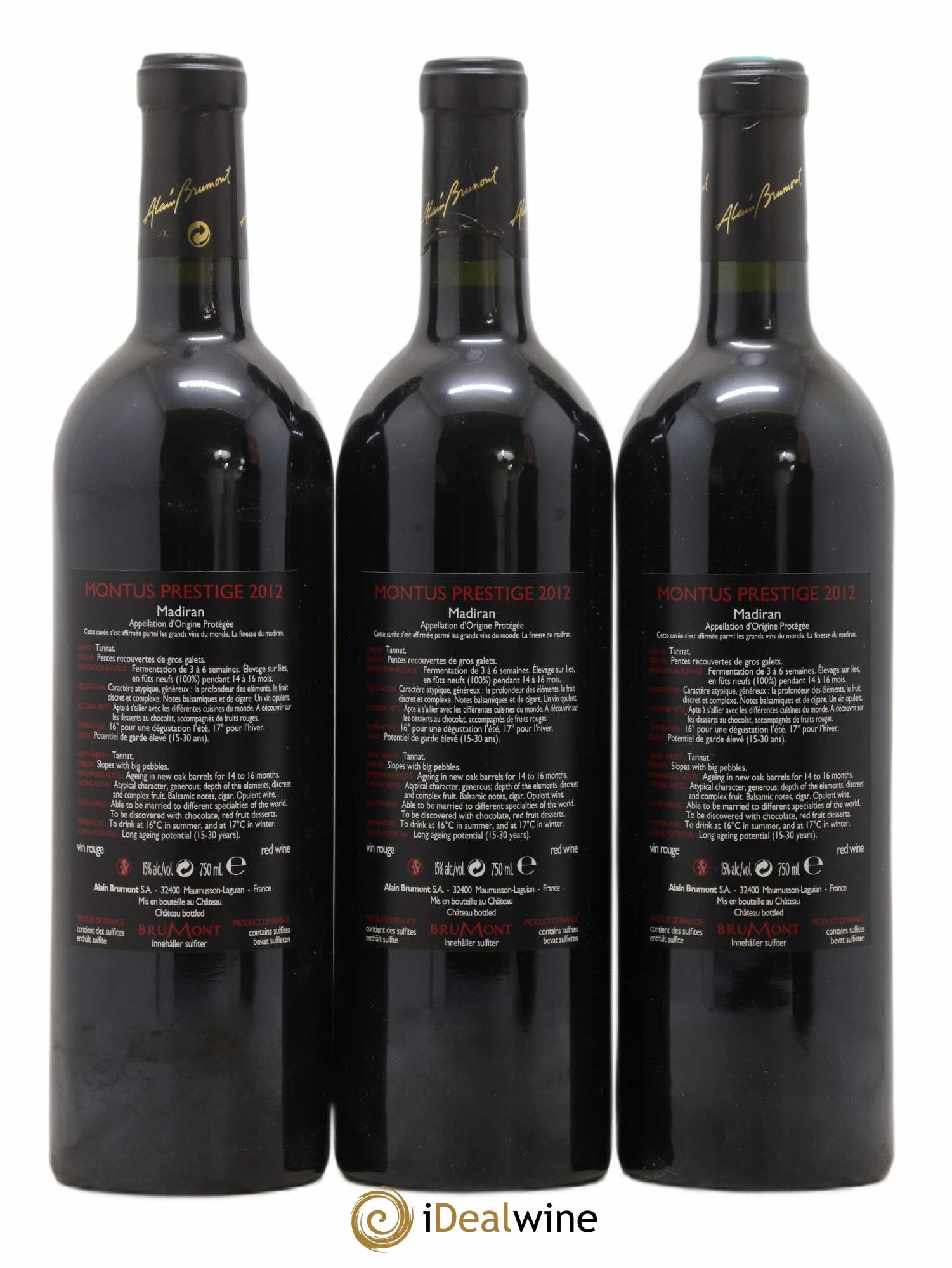 Madiran Château Montus-Prestige Alain Brumont 2012 - Lot de 6 bouteilles - 4