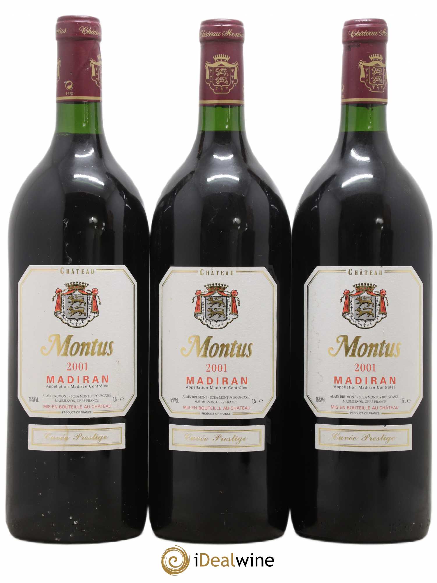 Madiran Château Montus-Prestige Alain Brumont 2001 - Lot de 3 magnums - 0
