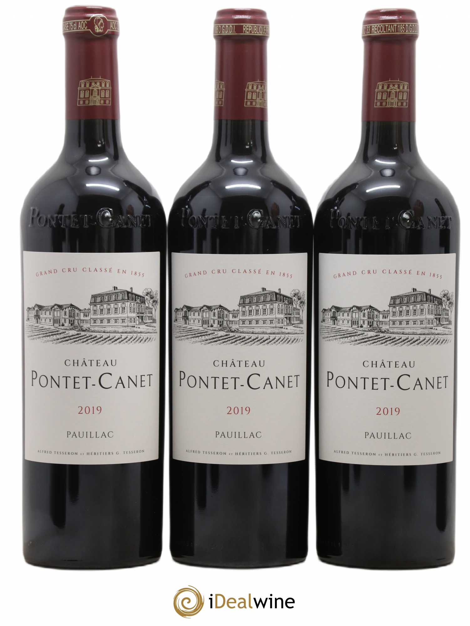 Château Pontet Canet 5ème Grand Cru Classé 2019 - Lot de 6 bouteilles - 1