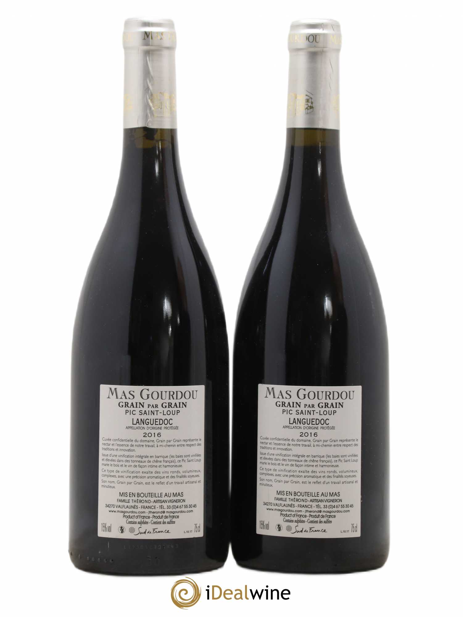 Pic Saint-Loup Grain par Grain Mas Gourdou 2016 - Lot de 2 bouteilles - 1