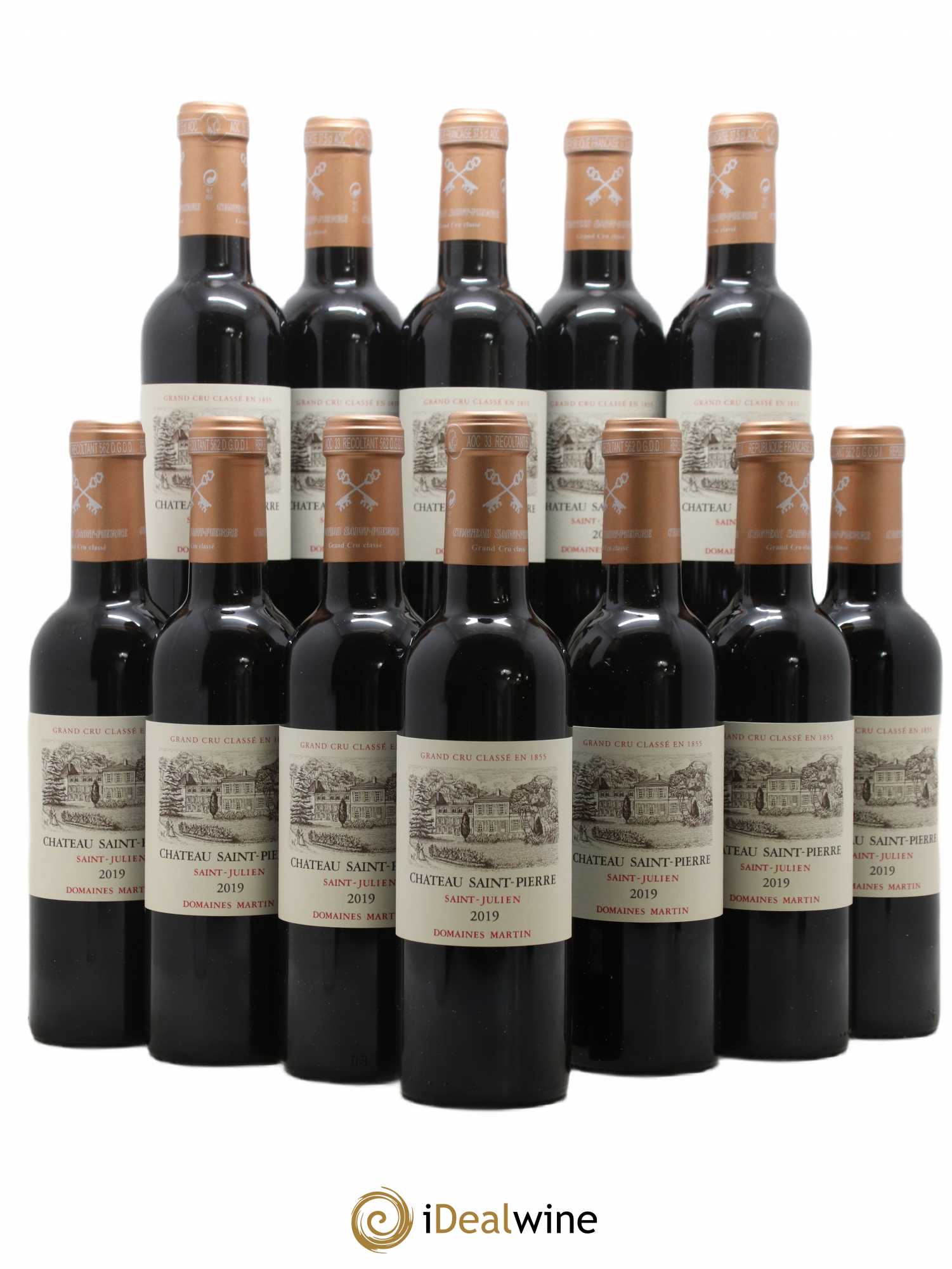 Château Saint-Pierre 4ème Grand Cru Classé 2019 - Lot de 12 demi bouteilles - 0