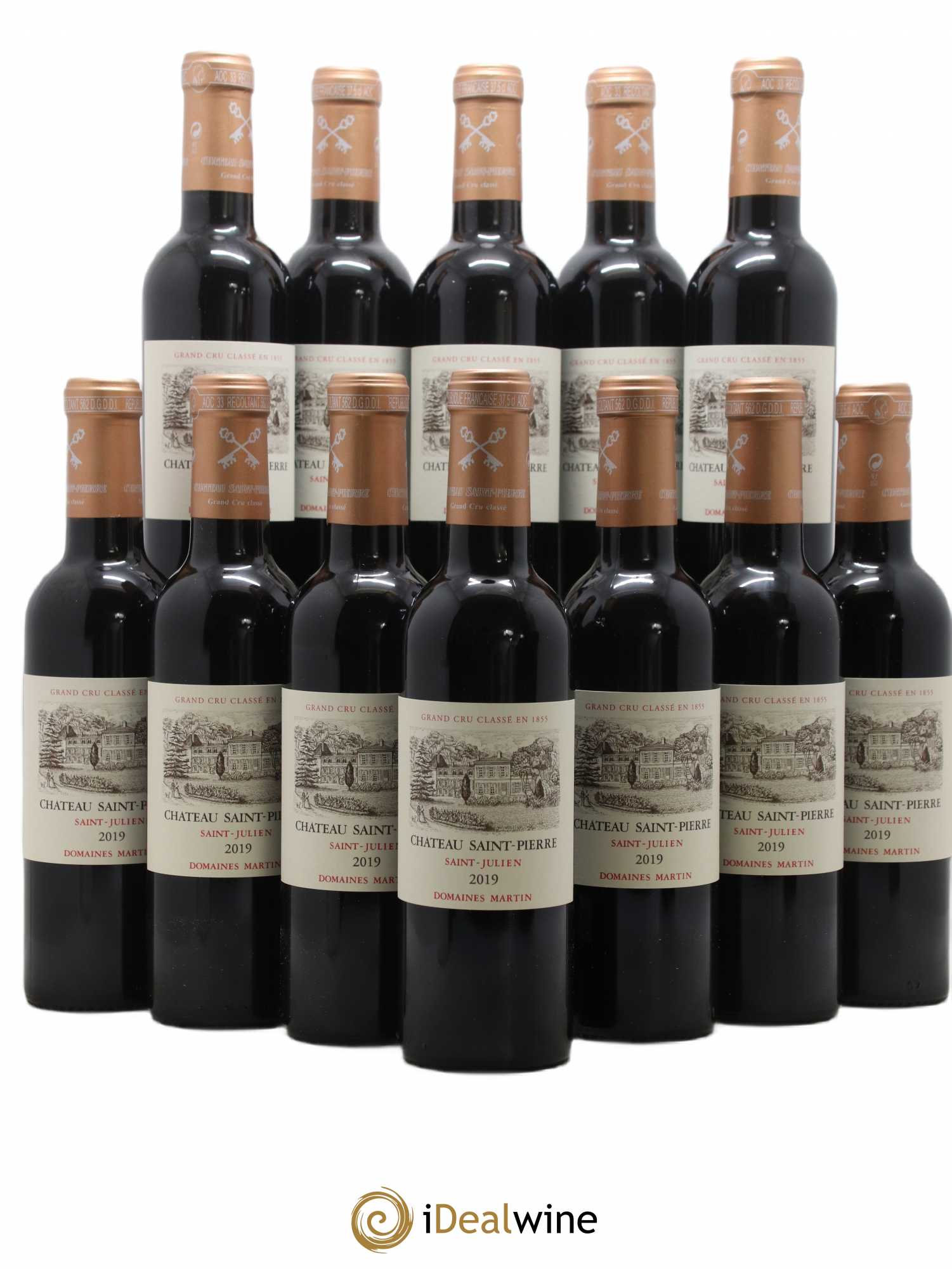 Château Saint-Pierre 4ème Grand Cru Classé 2019 - Lot de 12 demi bouteilles - 0