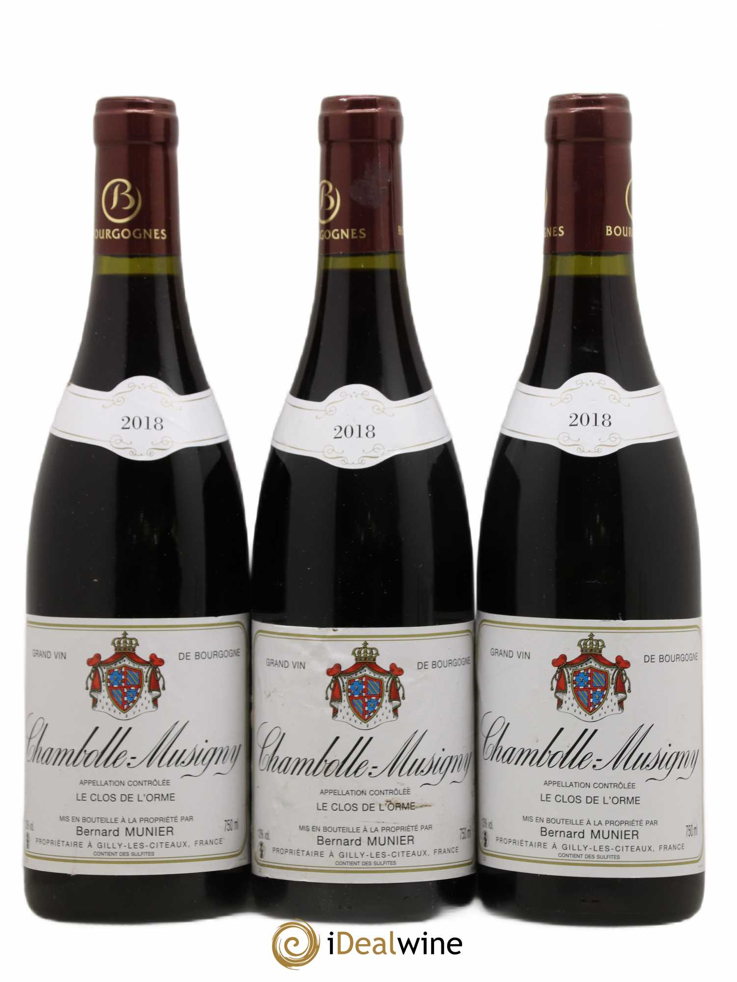 Chambolle-Musigny Clos de l'Orme Bernard Munier 2018 - Posten von 3 Flaschen - 0