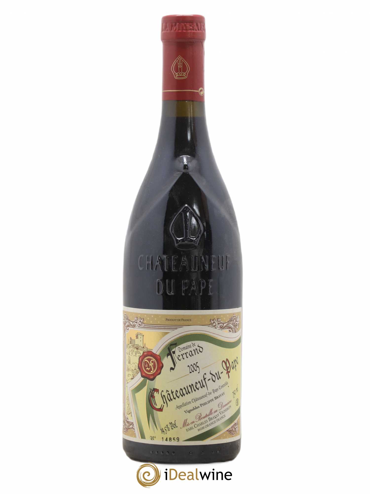 Châteauneuf-du-Pape Domaine de Ferrand Domaine de Ferrand Philippe Bravay 2005 - Posten von 1 Flasche - 0