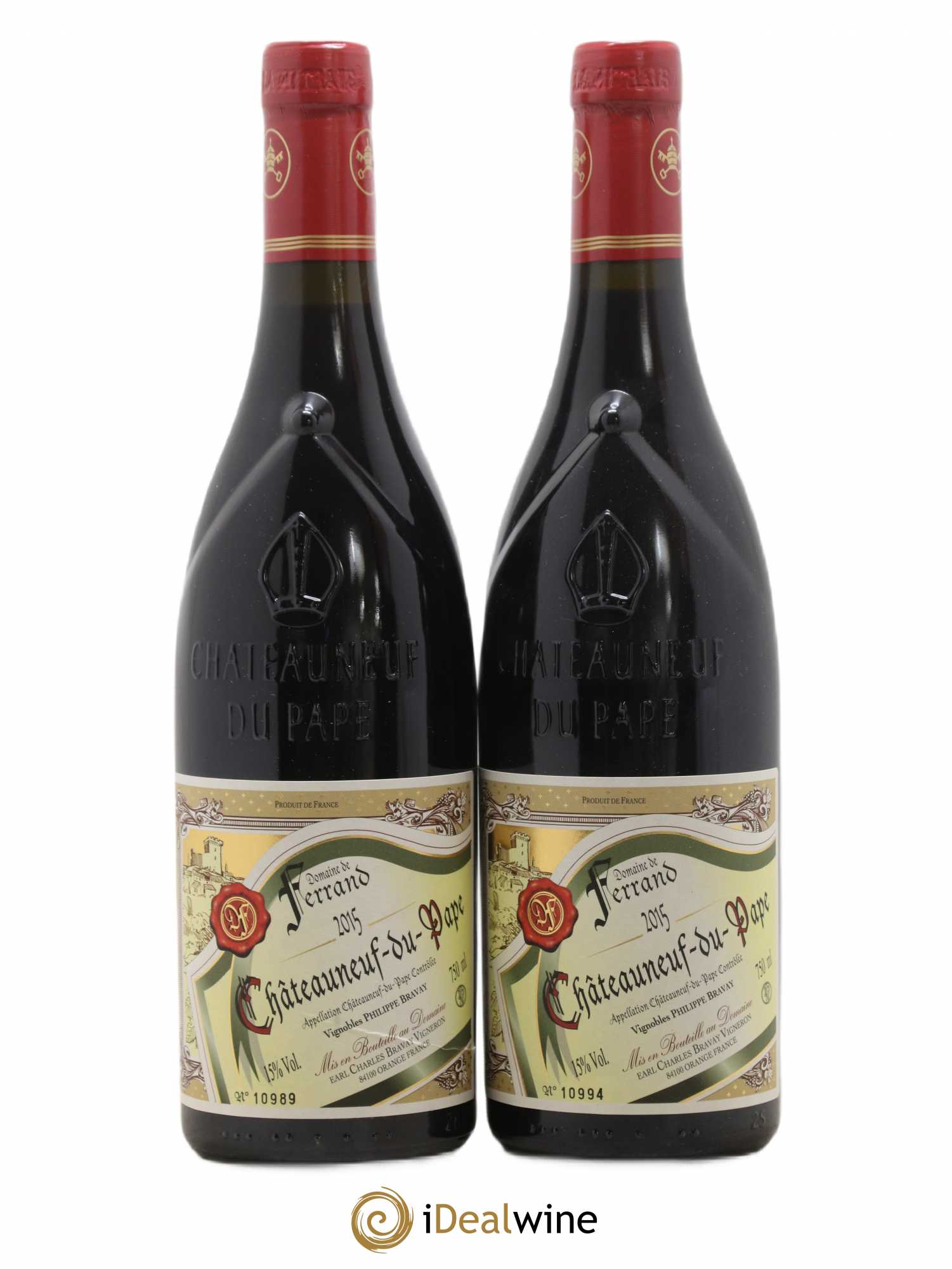 Châteauneuf-du-Pape Domaine de Ferrand Domaine de Ferrand Philippe Bravay 2015 - Lot de 2 bouteilles - 0