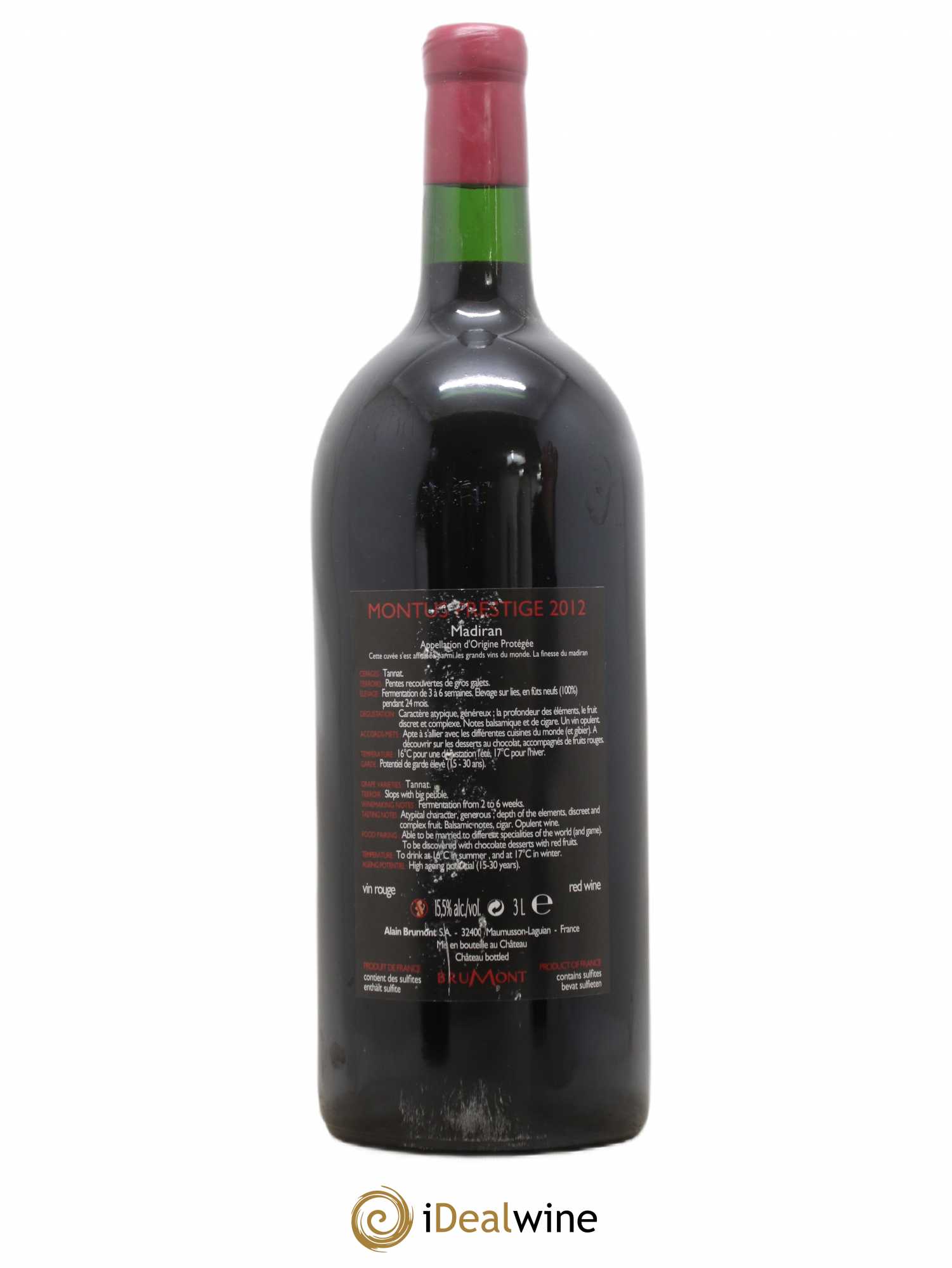 Madiran Château Montus-Prestige Alain Brumont 2012 - Lot de 1 double magnum - 1