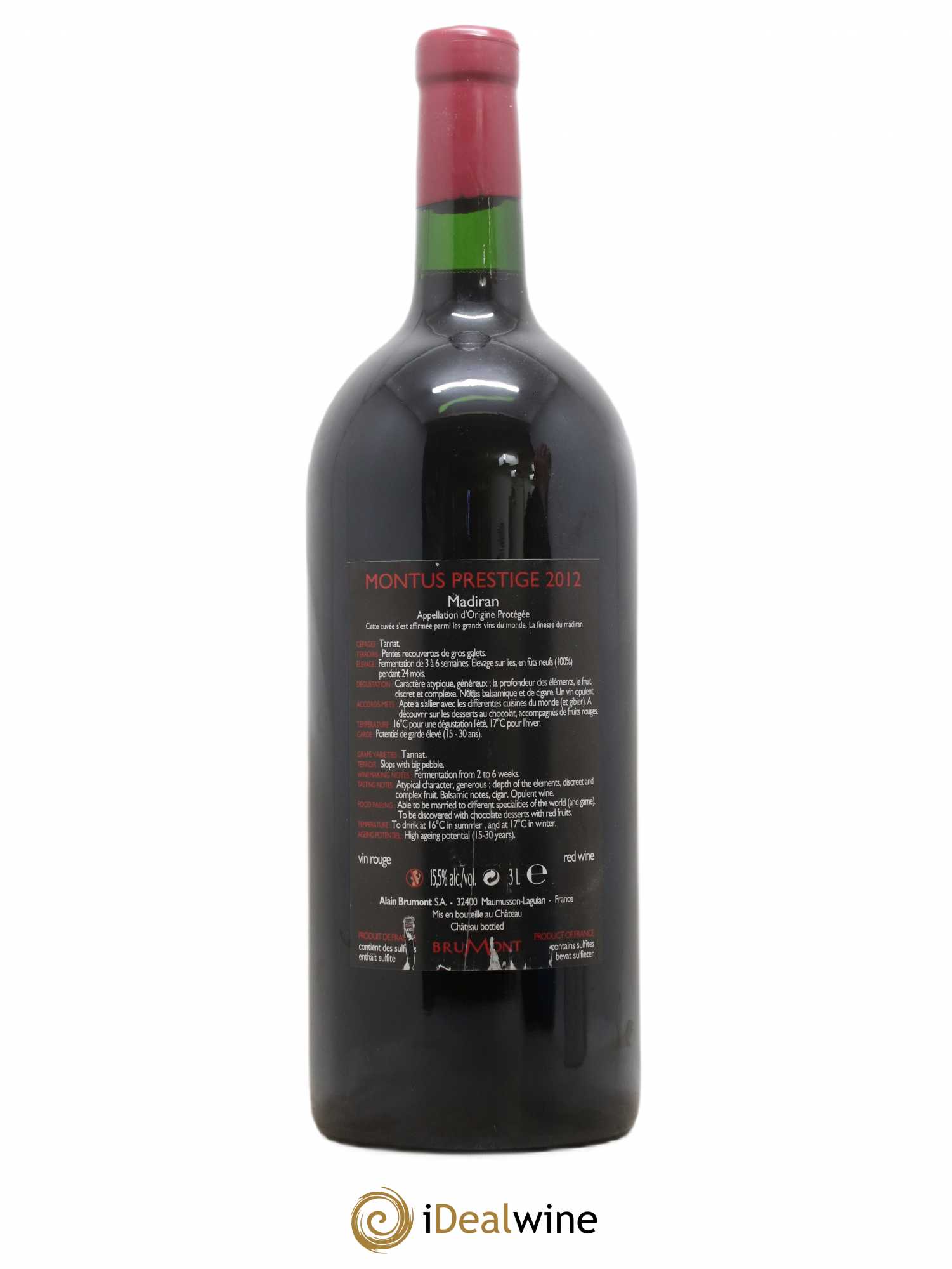 Madiran Château Montus-Prestige Alain Brumont 2012 - Lot de 1 double magnum - 1