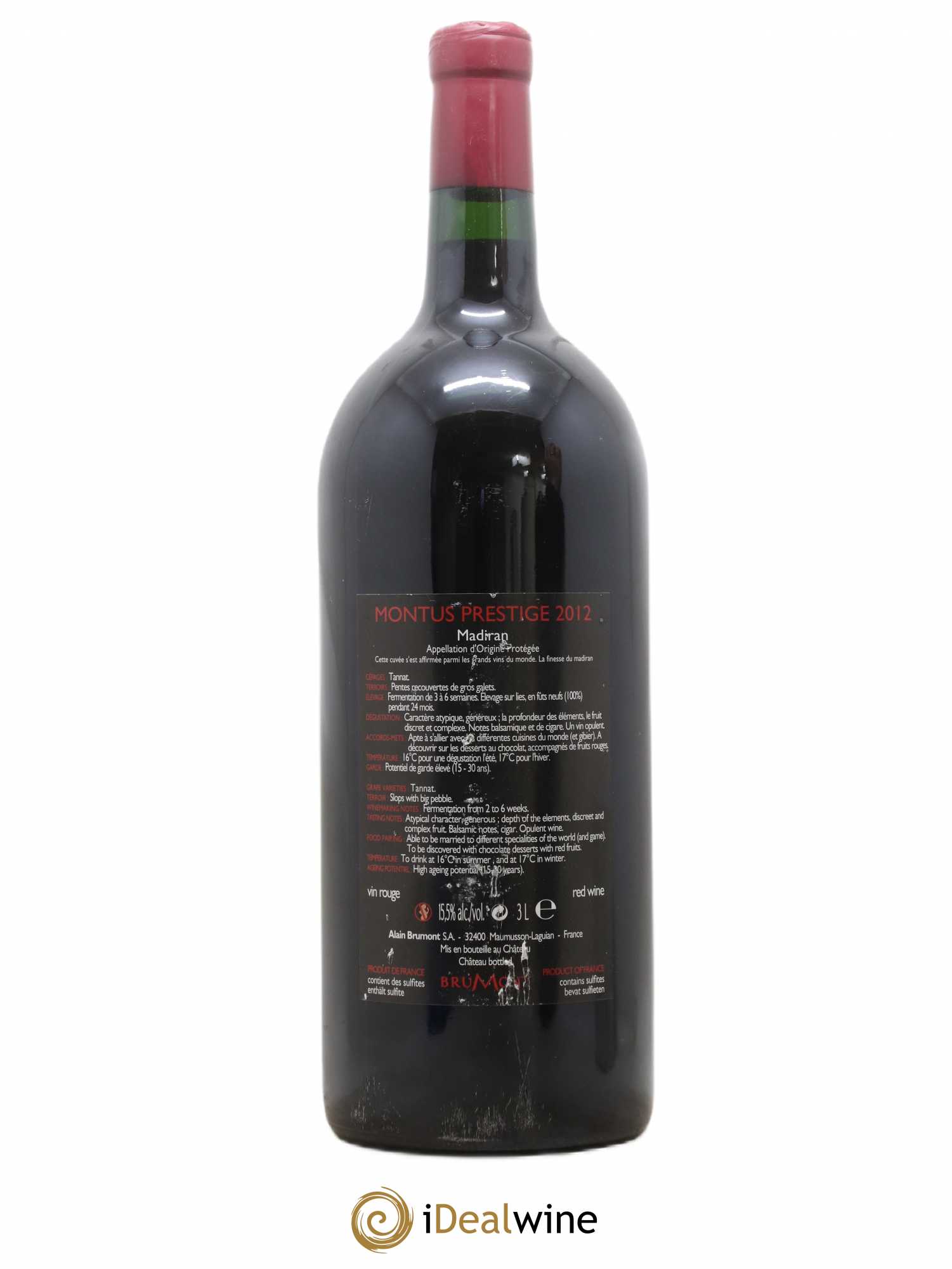 Madiran Château Montus-Prestige Alain Brumont 2012 - Lot de 1 double magnum - 1