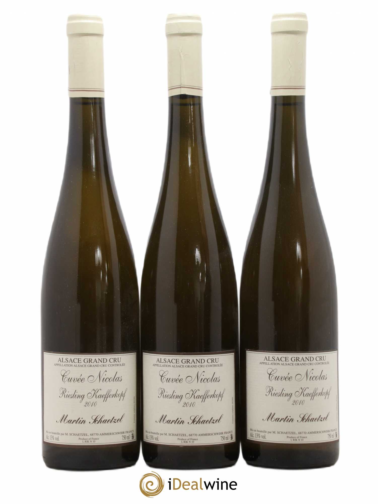 Riesling Grand Cru Kaefferkopf Cuvée Nicolas Martin Schaetzel 2010 - Lotto di 3 bottiglie - 0
