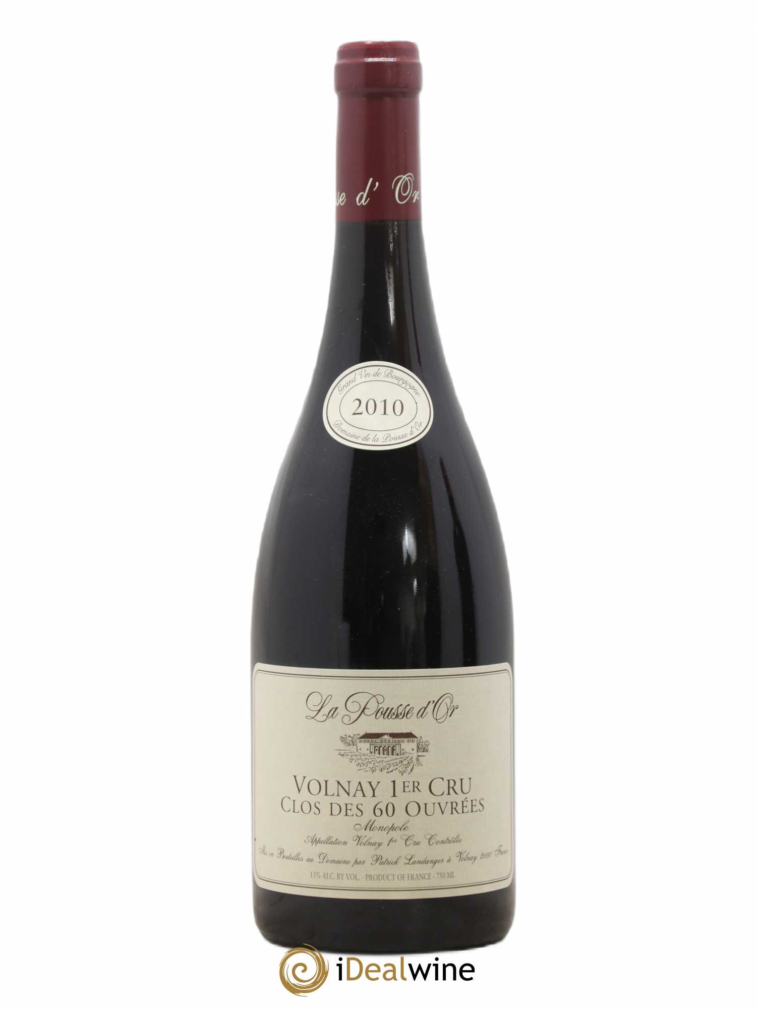Volnay 1er Cru Clos des 60 ouvrées La Pousse d'Or (Domaine de) 2010 - Lot de 1 bouteille - 0