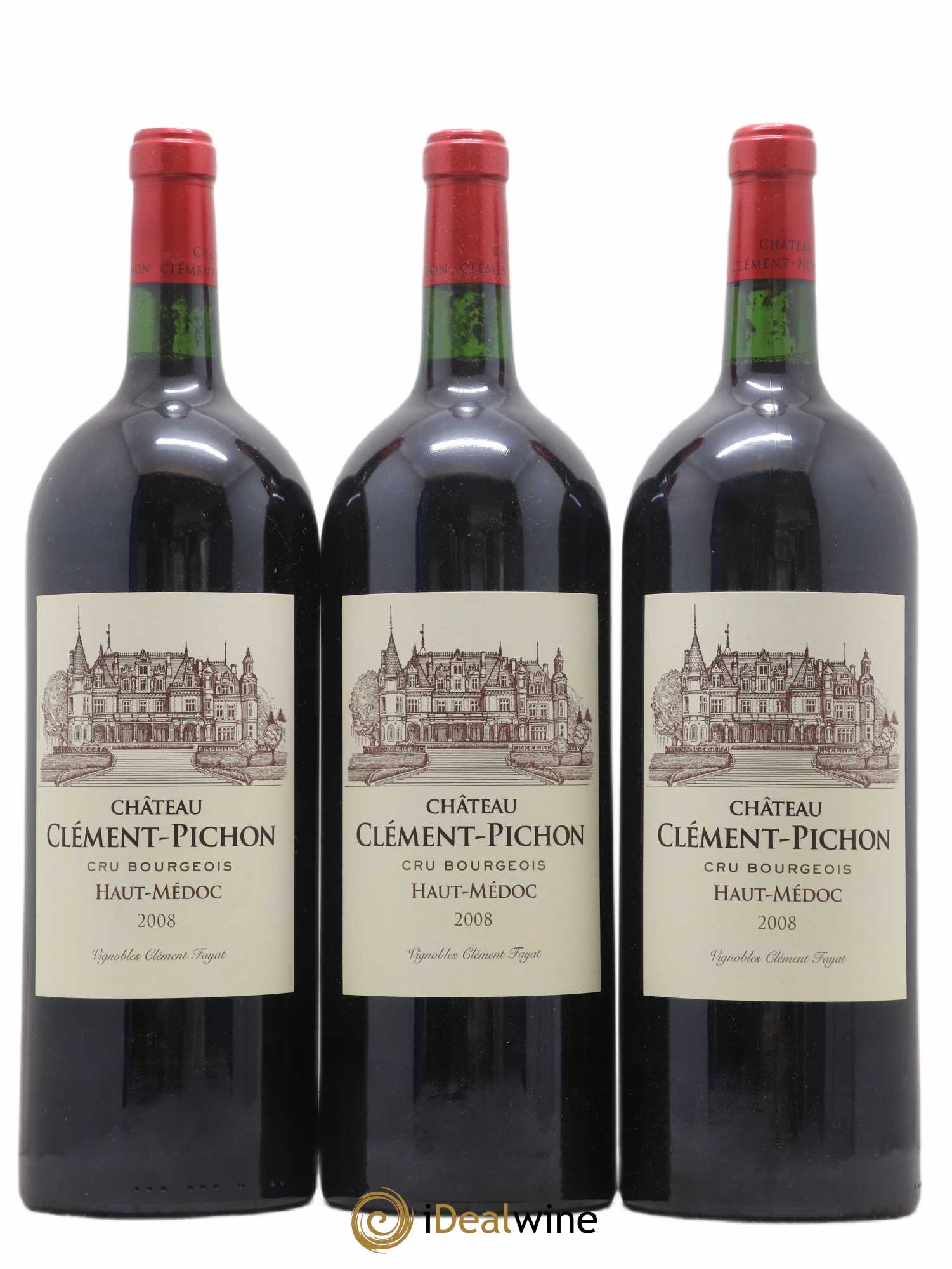 Château Clément-Pichon Cru Bourgeois 2008 - Lot de 3 magnums - 0