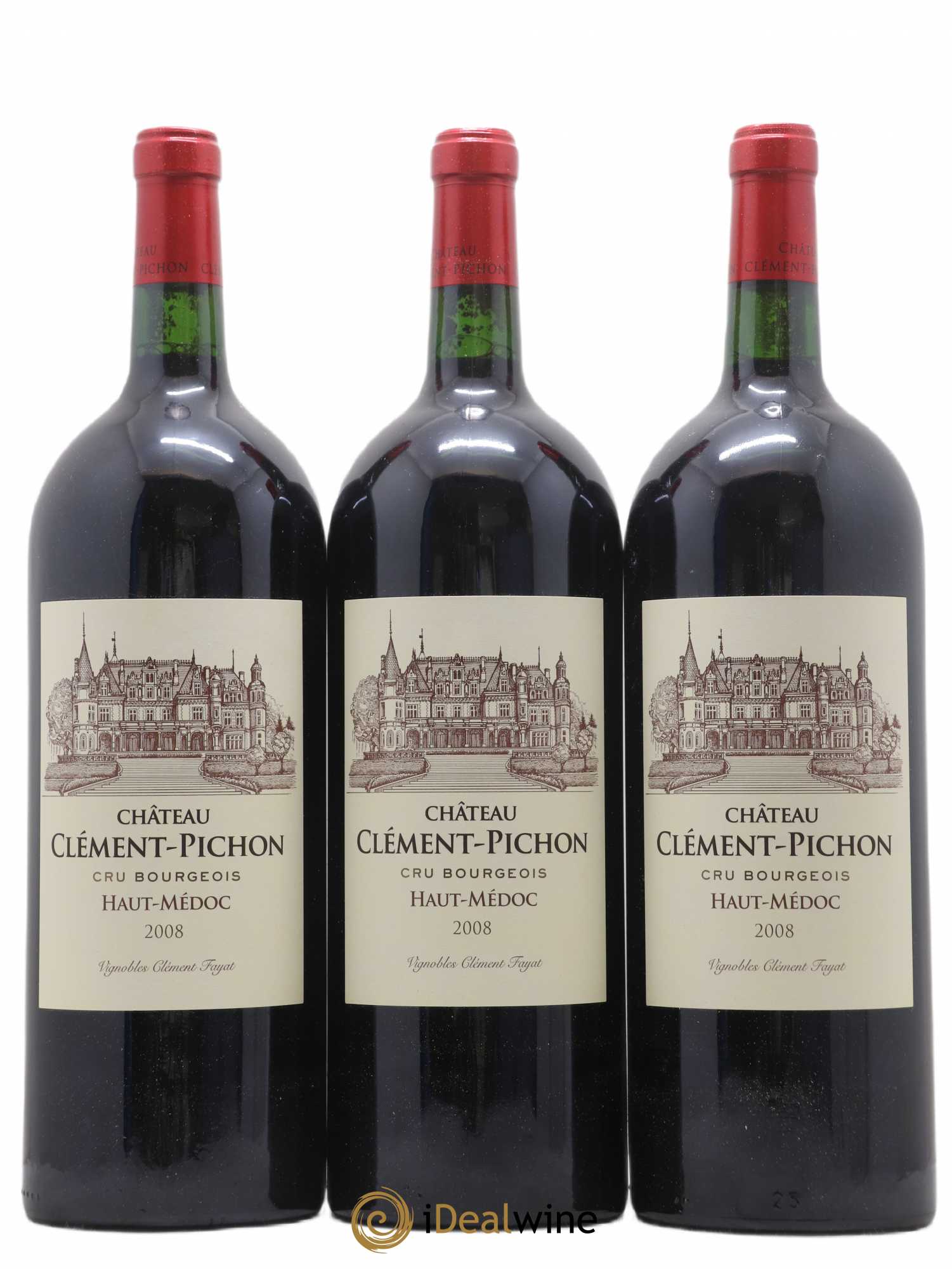 Château Clément-Pichon Cru Bourgeois 2008 - Lot de 3 magnums - 0