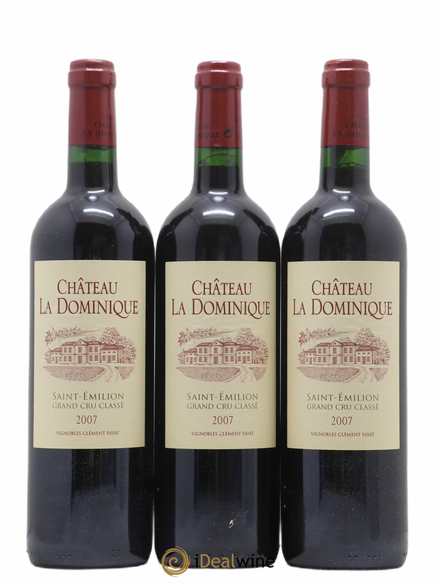 Château la Dominique Grand Cru Classé 2007 - Lot de 3 bouteilles - 0