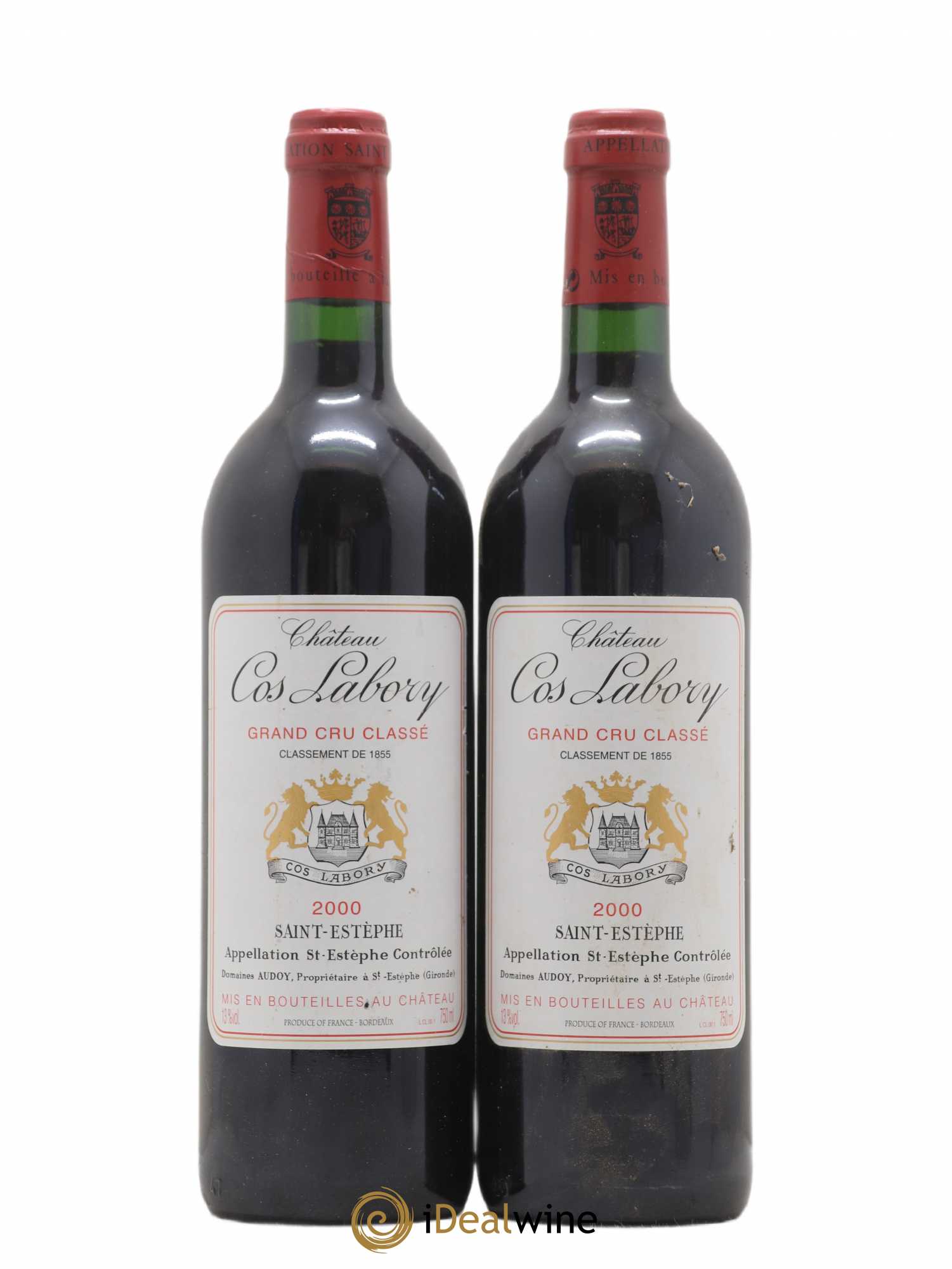 Château Cos Labory 5ème Grand Cru Classé 2000 - Lot de 2 bouteilles - 0