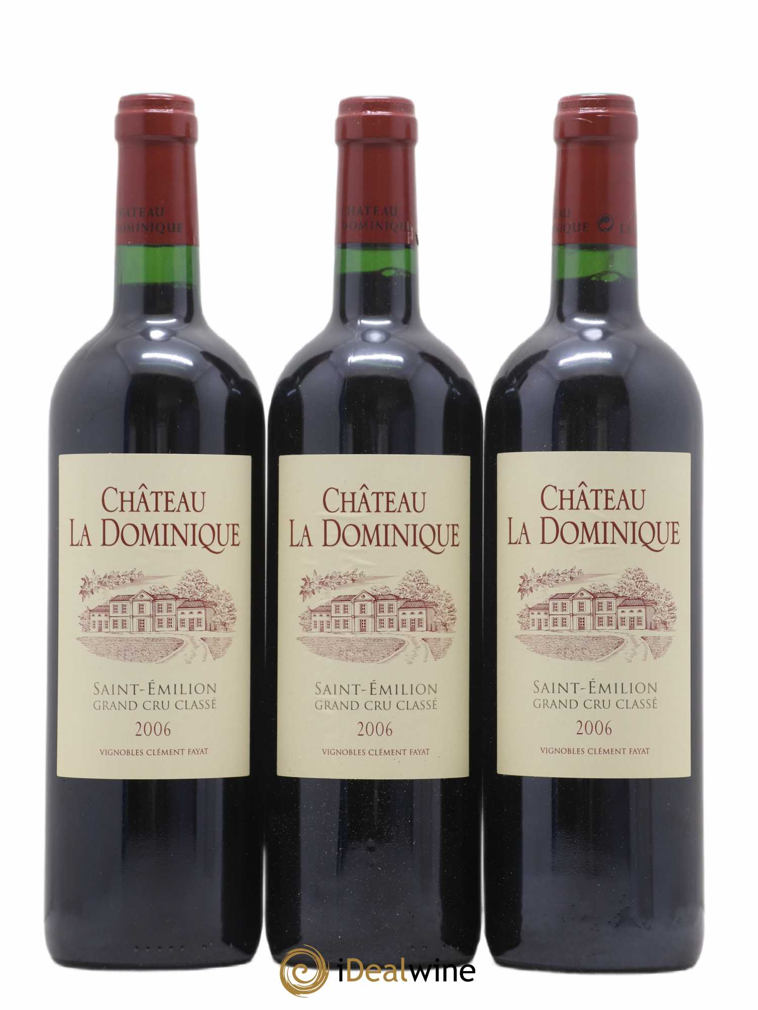 Château la Dominique Grand Cru Classé 2006 - Lot de 3 bouteilles - 0