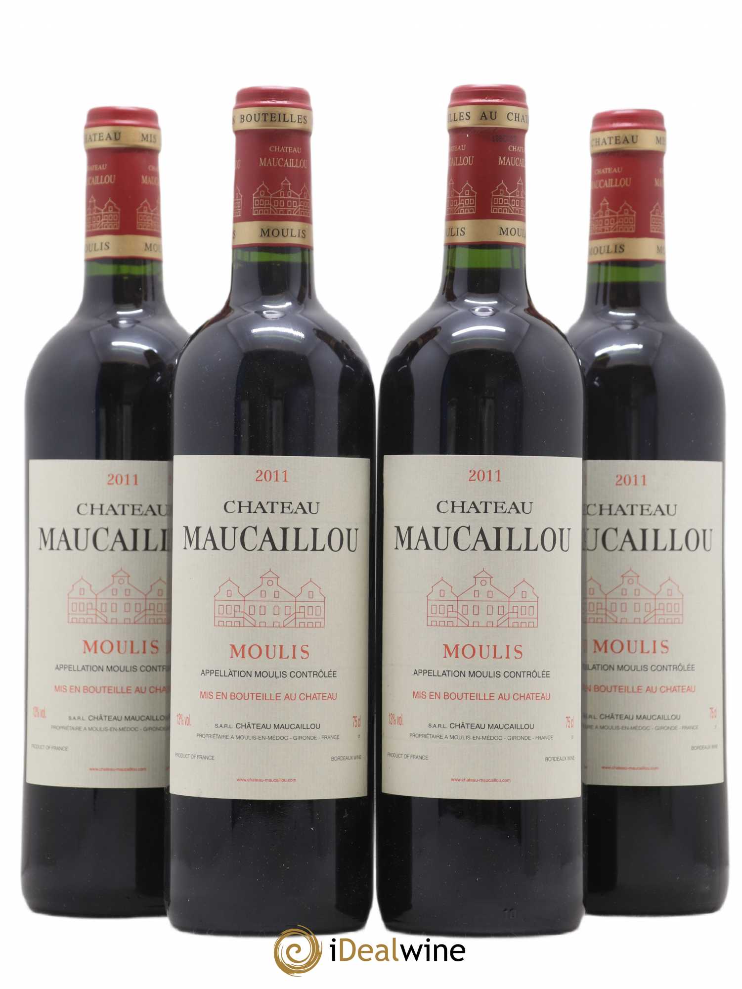 Château Maucaillou (sans prix de réserve) 2011 - Lot de 4 bouteilles - 0