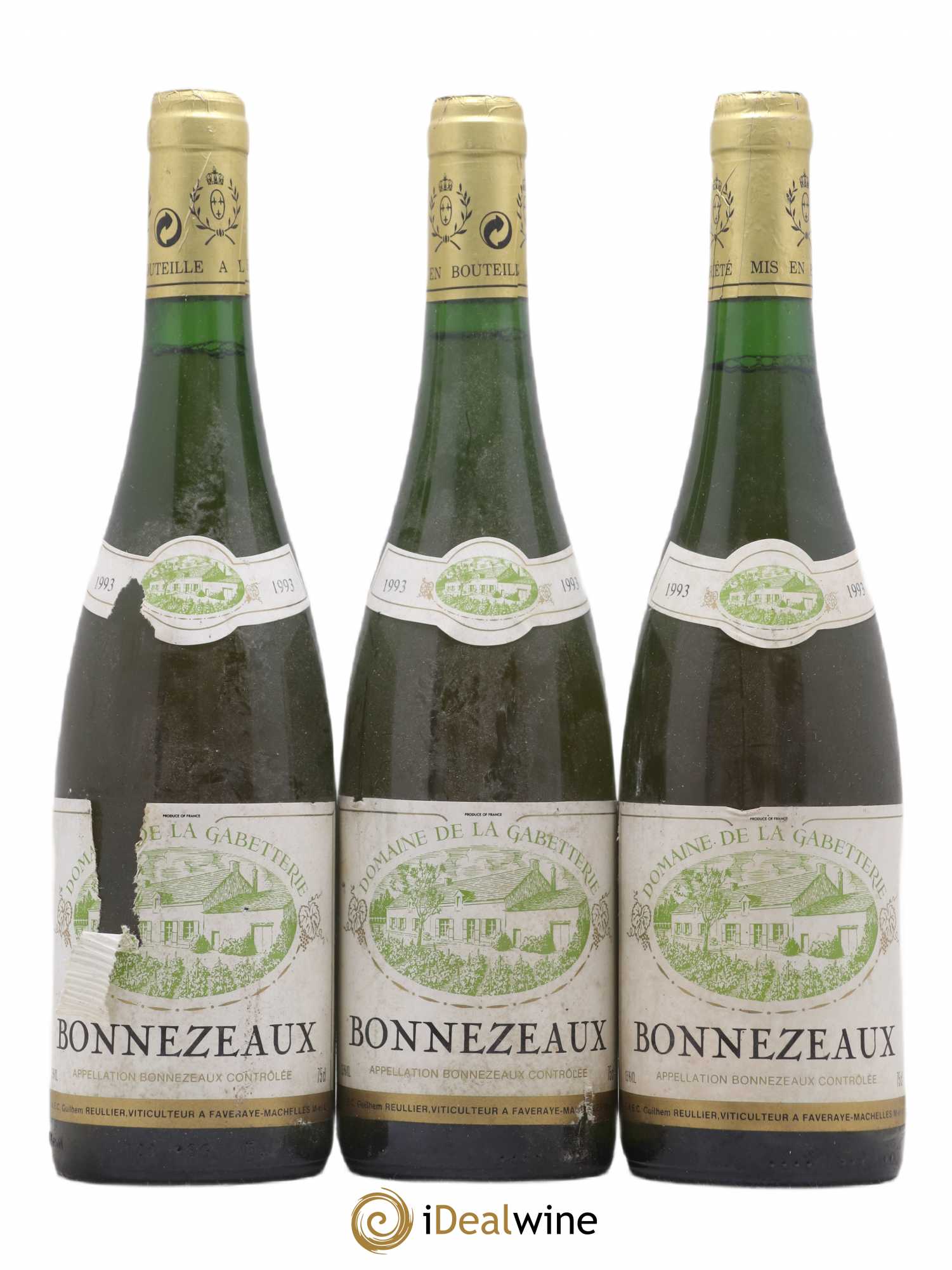 Bonnezeaux Domaine De La Gabetterie (sans prix de réserve) 1993 - Lotto di 3 bottiglie - 0