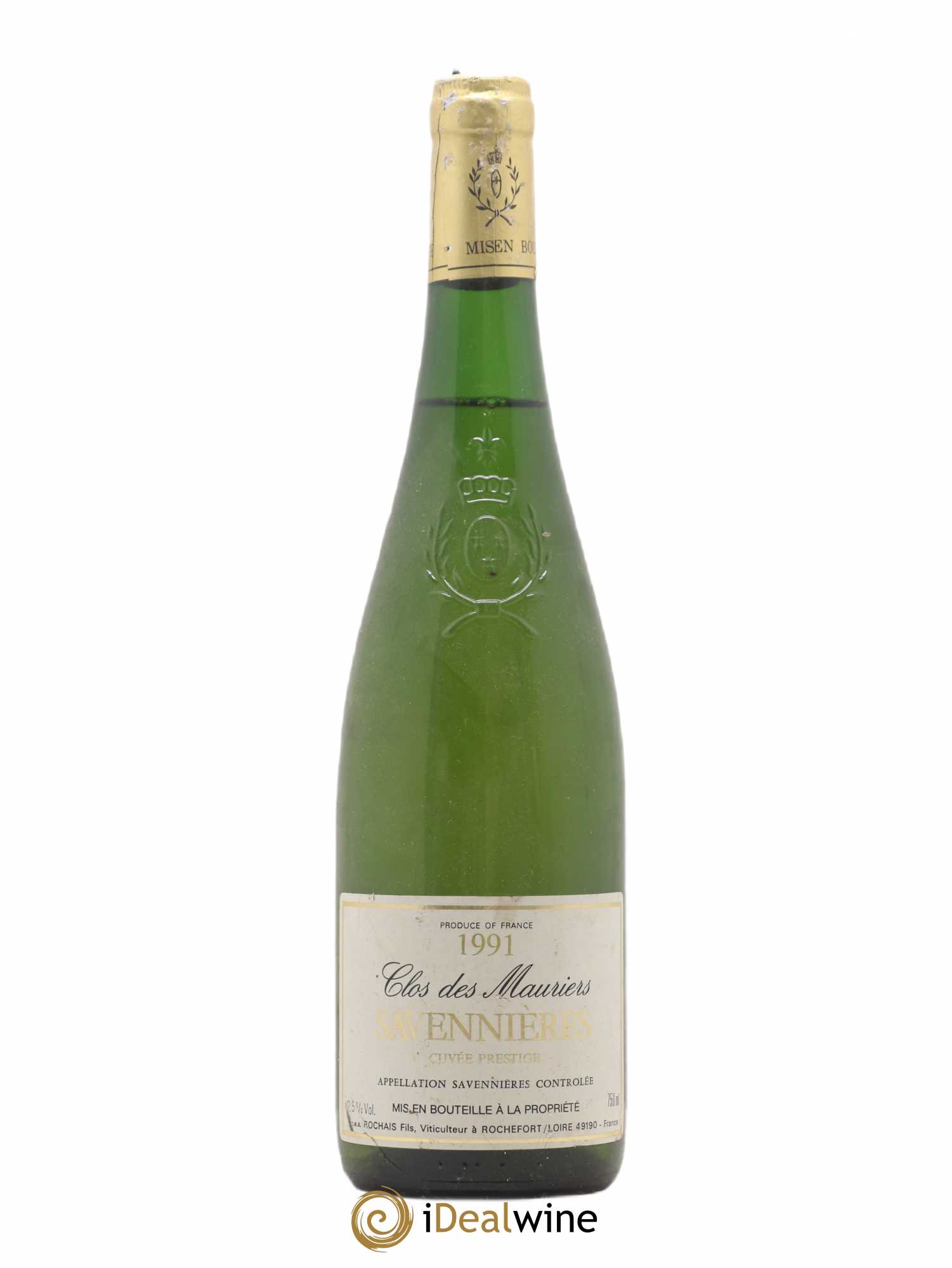 Savennières Clos Des Mauriers Rochais 1991 - Lot de 1 bouteille - 0