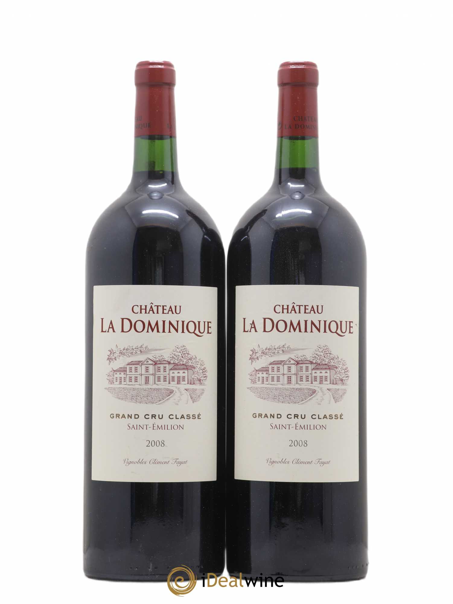 Château la Dominique Grand Cru Classé 2008 - Lot de 2 magnums - 0