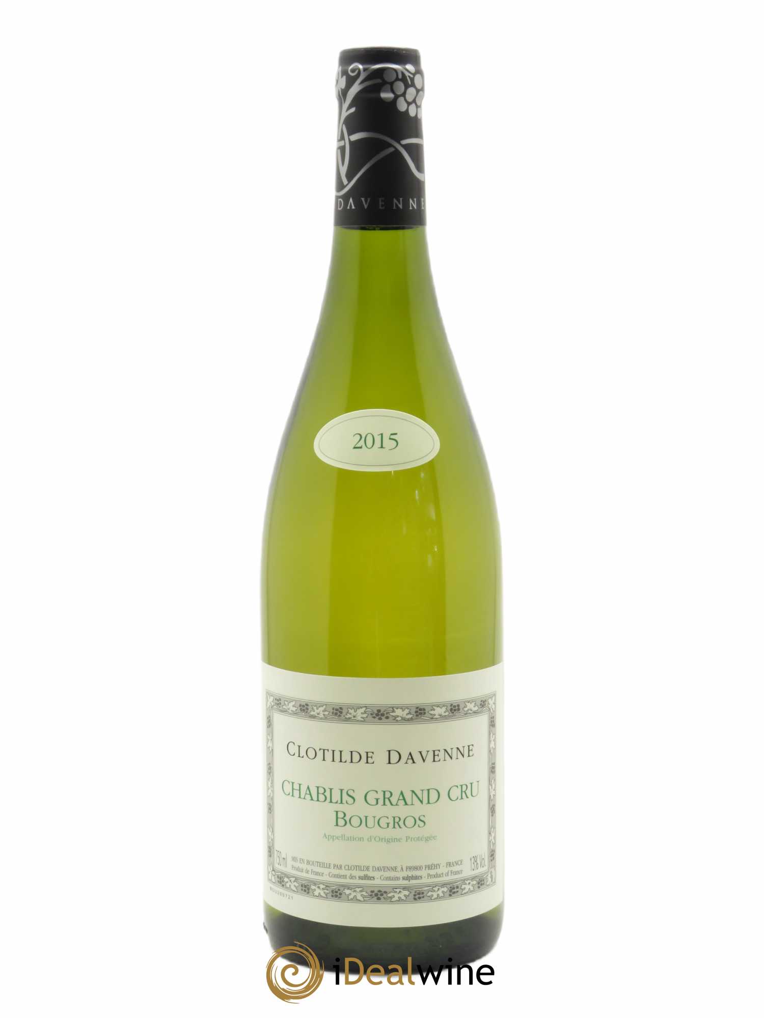 Chablis Grand Cru Bougros Clotilde Davenne 2015 - Lot of 1 bottle - 0