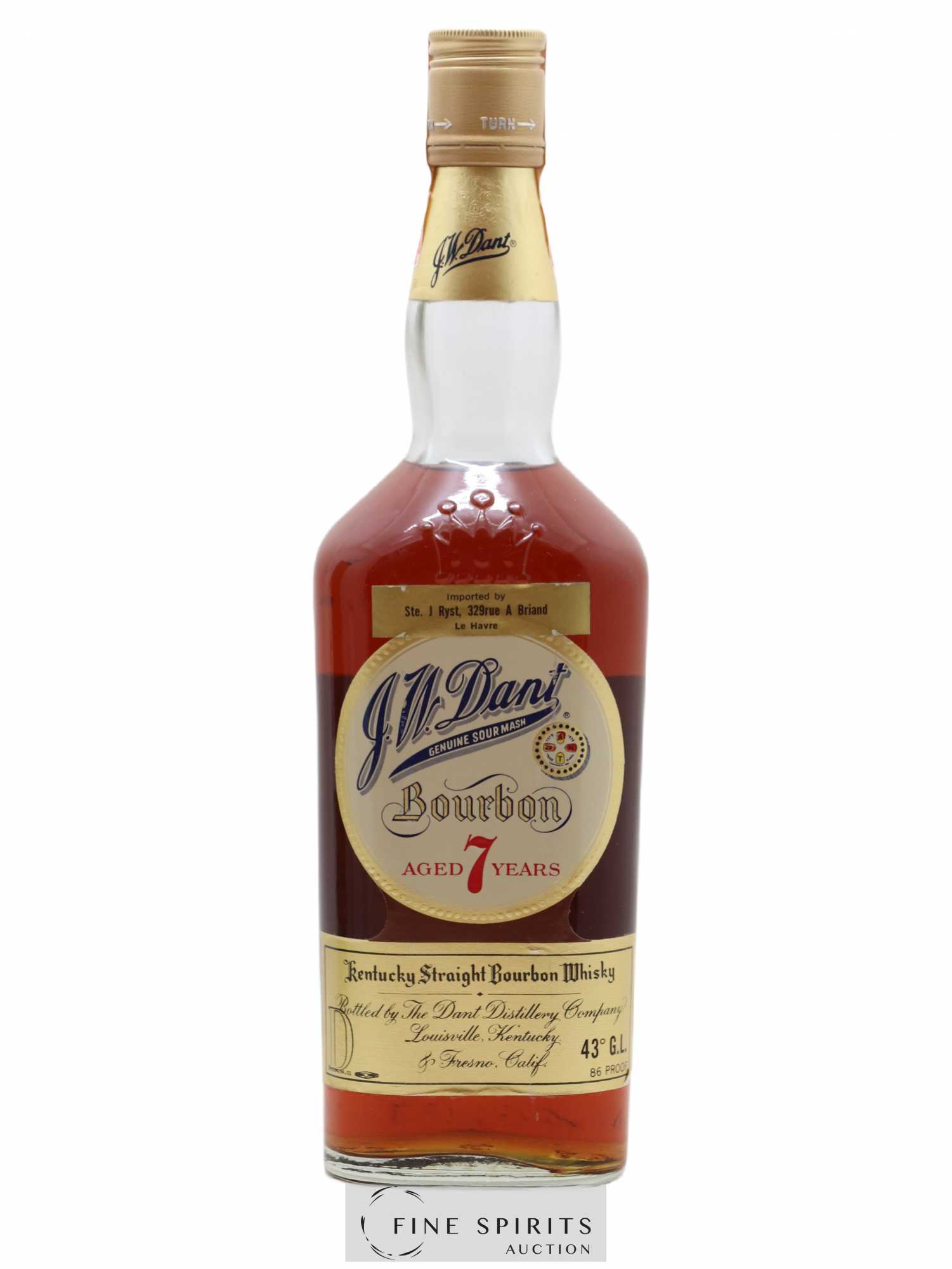J.W. Dant 7 years Of. - Lot de 1 bouteille - 1