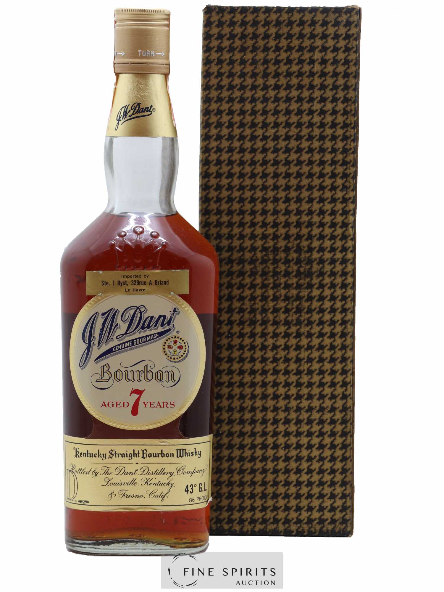 J.W. Dant 7 years Of. - Lot de 1 bouteille - 0