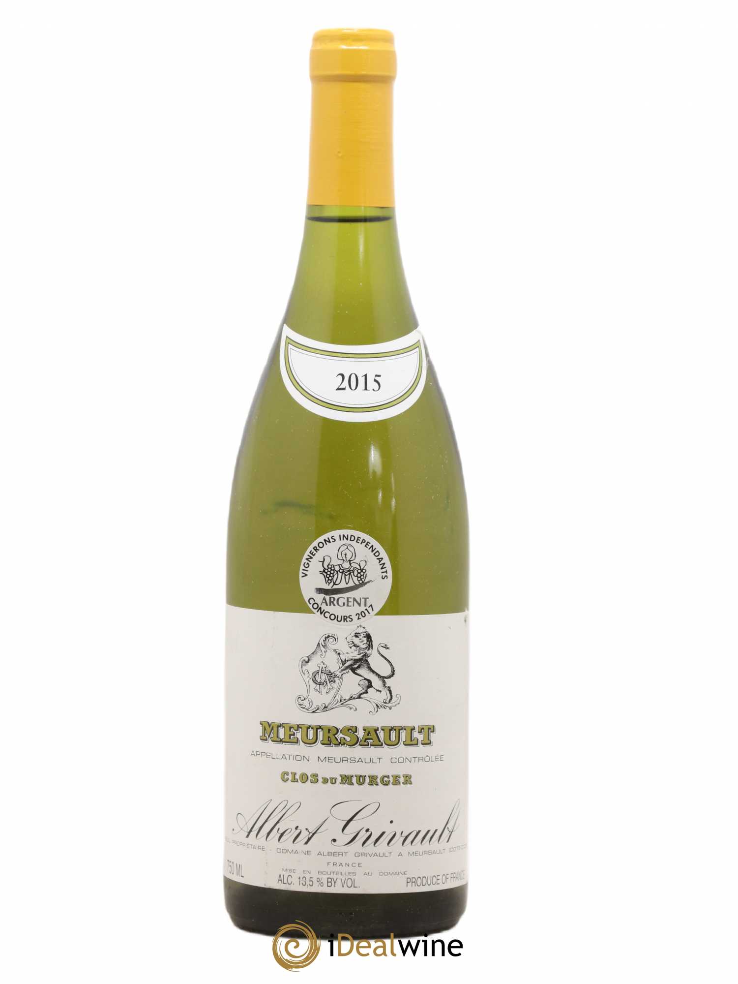 Meursault Clos du Murger Albert Grivault 2015 - Lot de 1 bouteille - 0