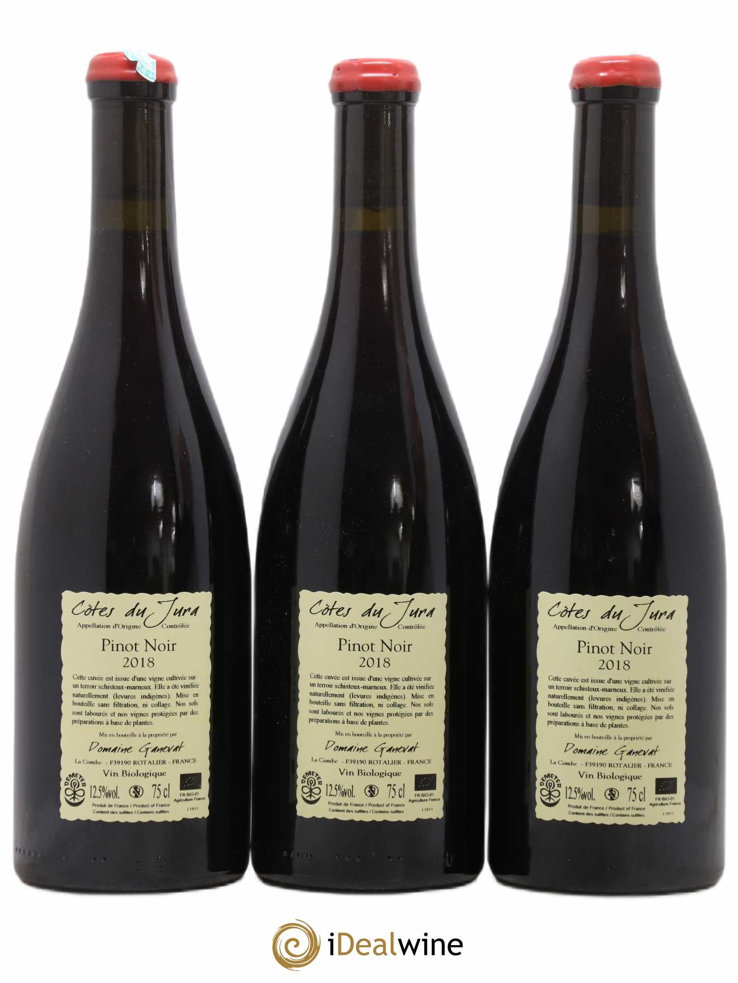 Côtes du Jura Pinot Noir En Billat  Jean-François Ganevat (Domaine) 2018 - Lot de 3 bouteilles - 1