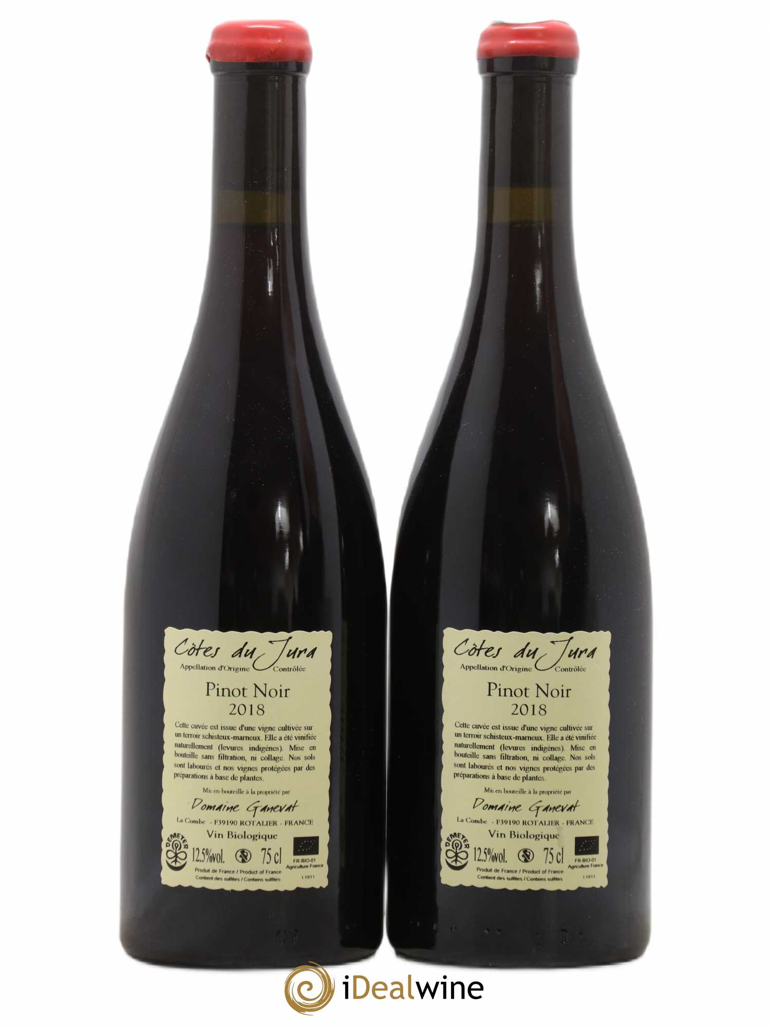Côtes du Jura Pinot Noir En Billat  Jean-François Ganevat (Domaine) 2018 - Lot de 2 bouteilles - 1