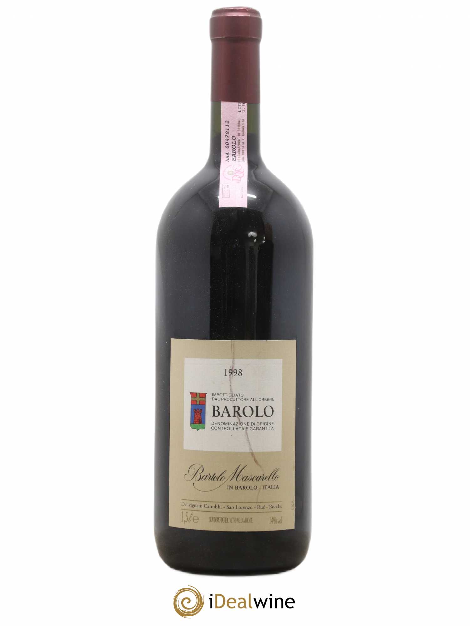 Barolo DOCG Bartolo Mascarello 1998 - Lot de 1 magnum - 0