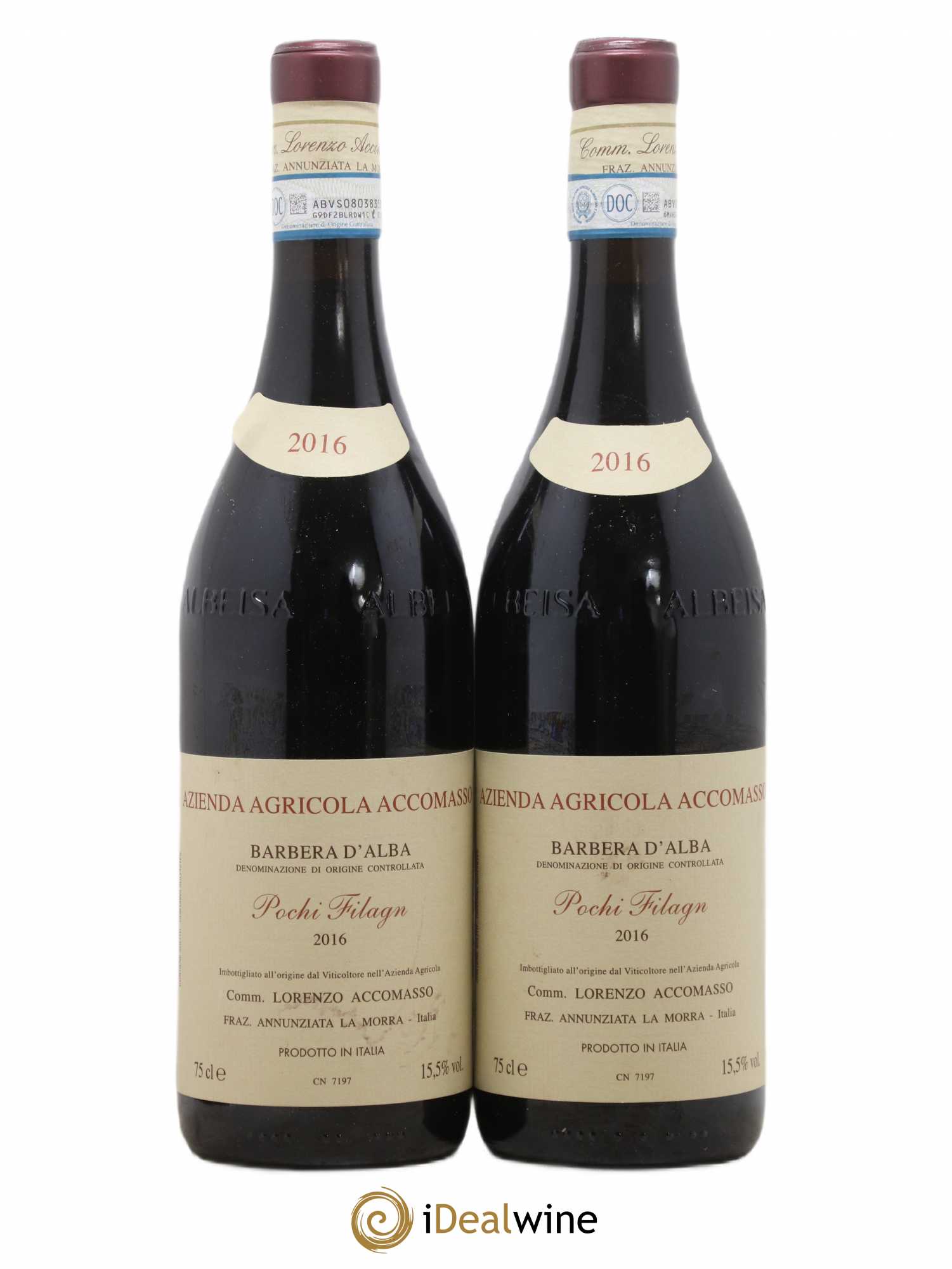 Barbera d'Alba DOC 2016 - Posten von 2 Flaschen - 0