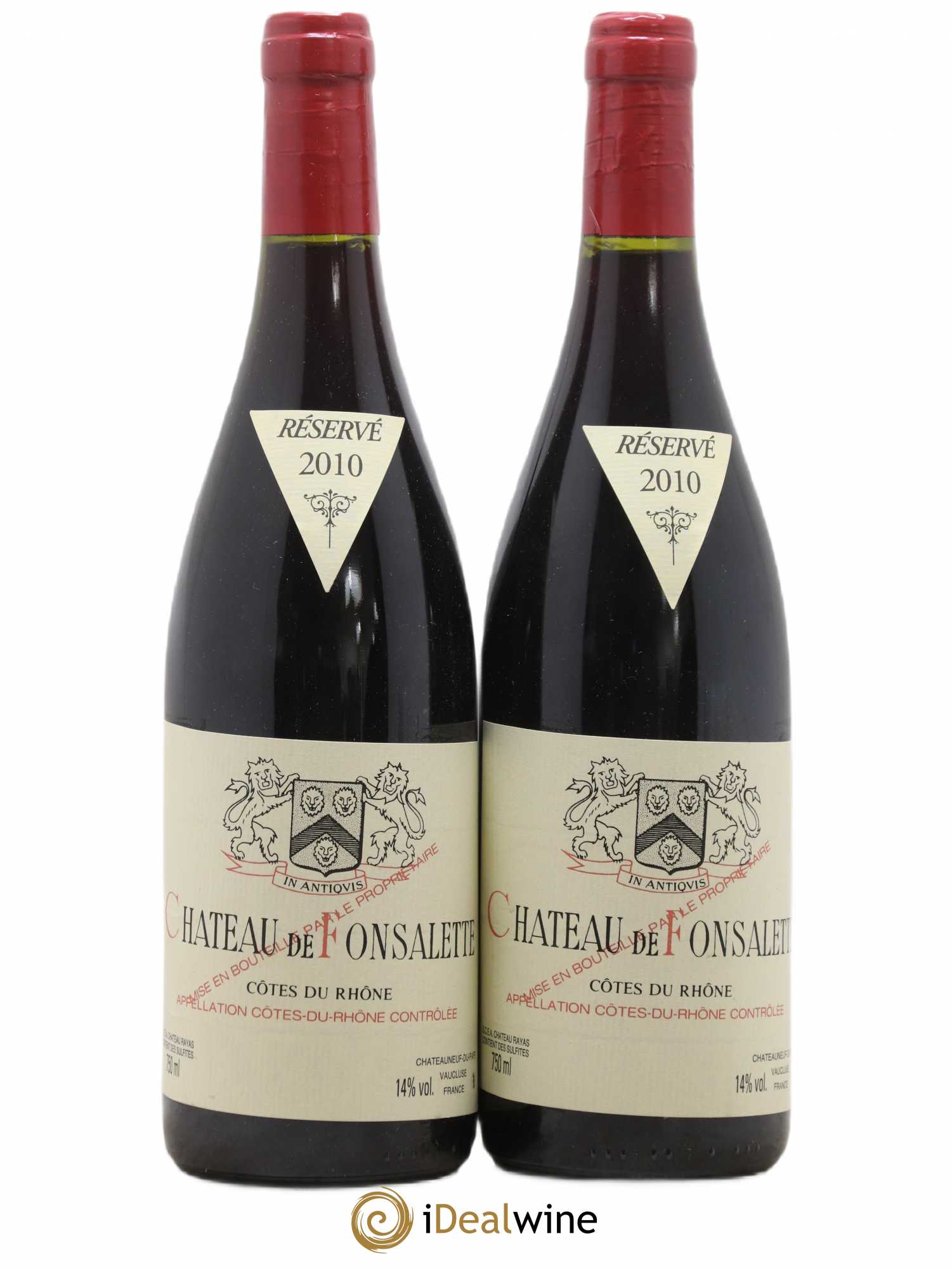 Côtes-du-Rhône Château de Fonsalette Emmanuel Reynaud 2010 - Lot de 2 bouteilles - 0
