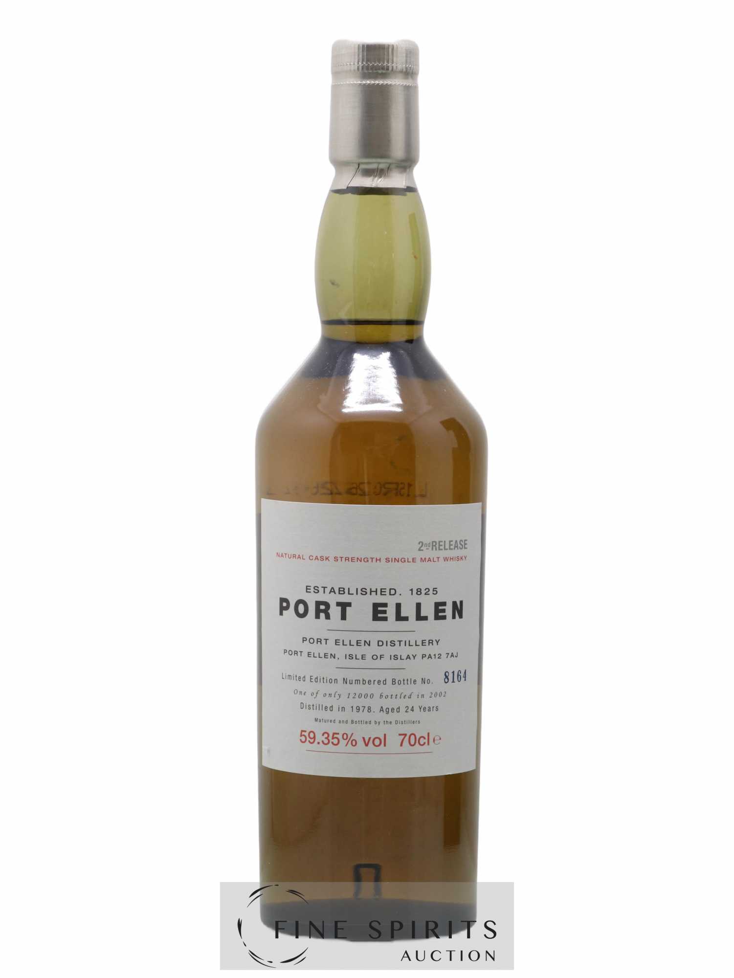 Port Ellen 24 years 1978 Of. 2nd Release Natural Cask Strength - One of 12000 - bottled in 2002 Limited Edition - Lot of 1 bottle - 1