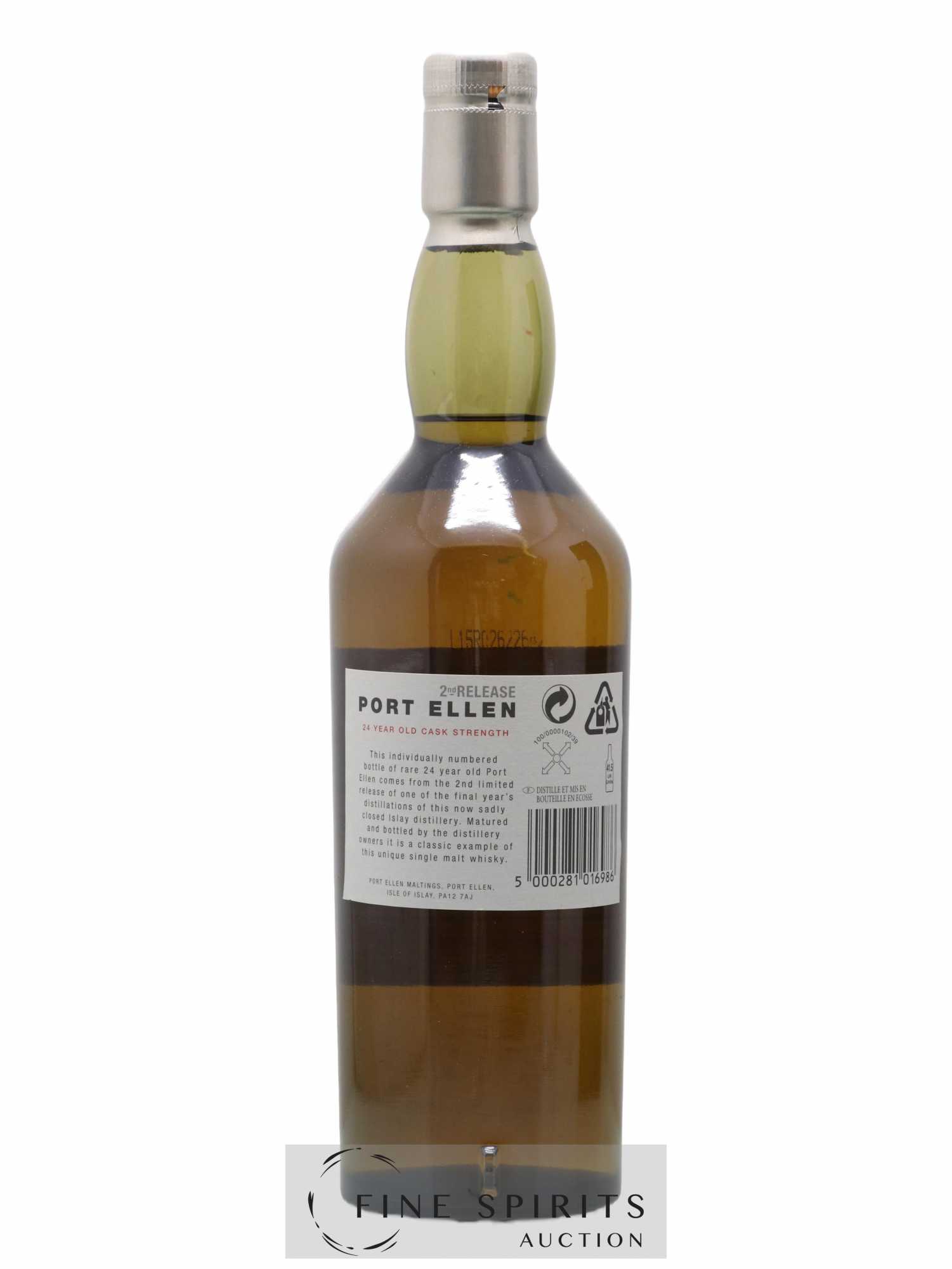Port Ellen 24 years 1978 Of. 2nd Release Natural Cask Strength - One of 12000 - bottled in 2002 Limited Edition - Lot of 1 bottle - 2
