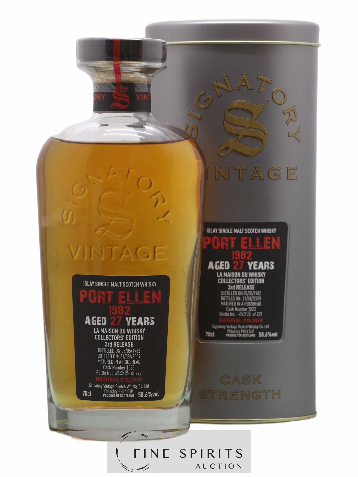 Port Ellen 27 years 1982 Signatory Vintage Collectors Edition 3rd Release Cask n°1523 - One of 229 - bottl - Lot de 1 bouteille - 0
